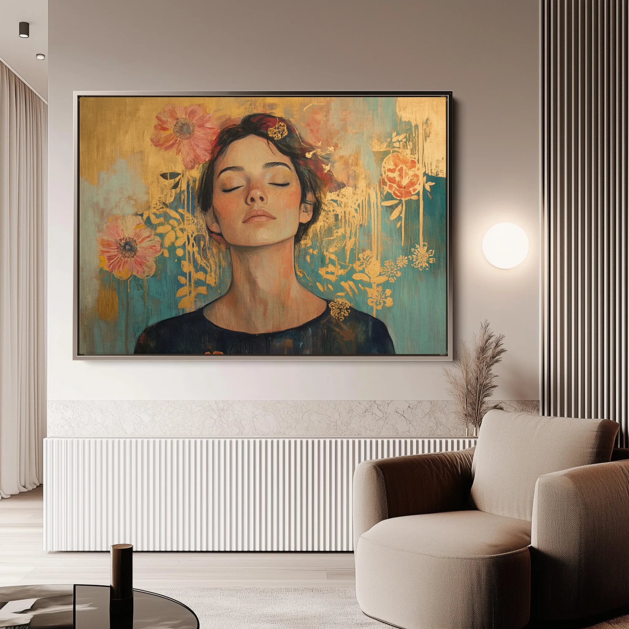 Portrait 115 Canvas Art 18" x 24" / 45 x 60 cm / Black