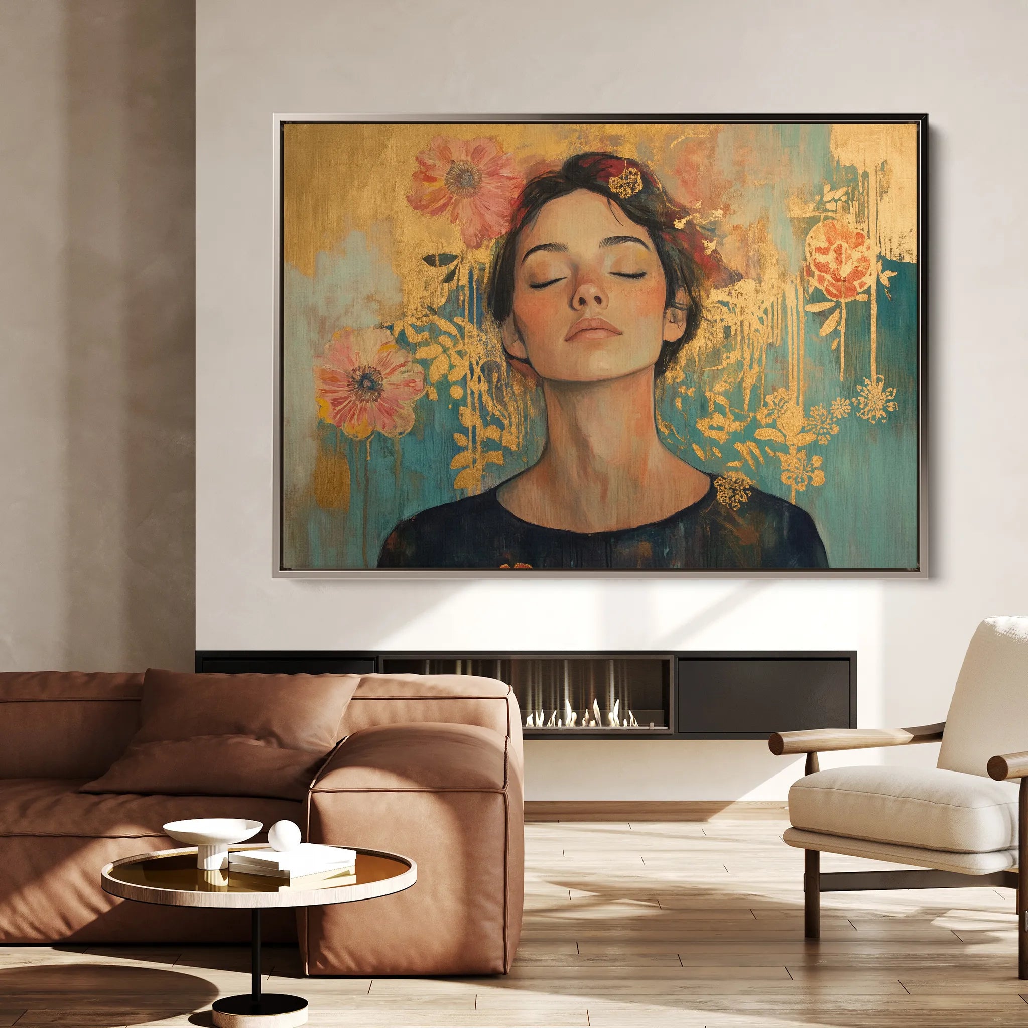 Portrait 115 Canvas Art 18" x 24" / 45 x 60 cm / Black