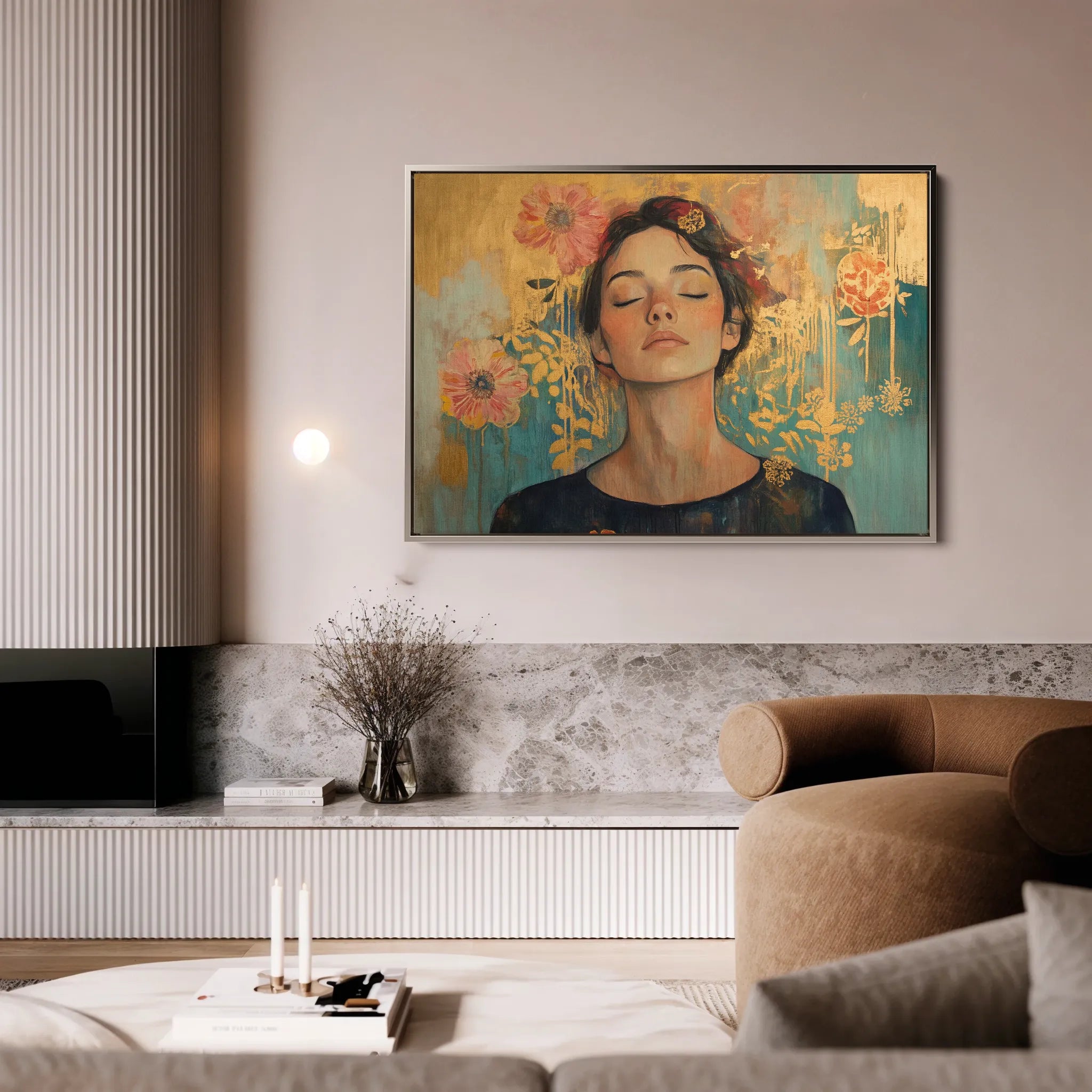 Portrait 115 Canvas Art 18" x 24" / 45 x 60 cm / Black