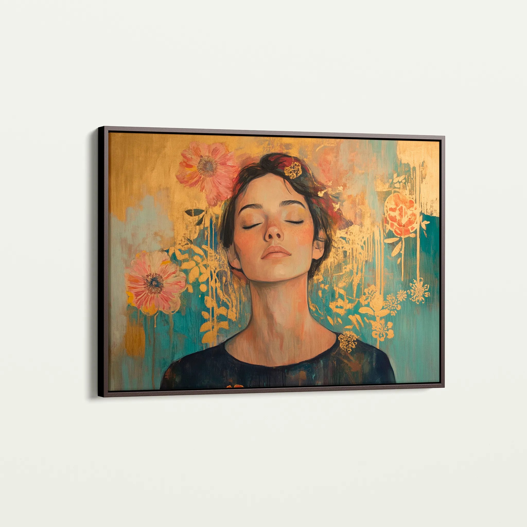 Portrait 115 Canvas Art 18" x 24" / 45 x 60 cm / Black