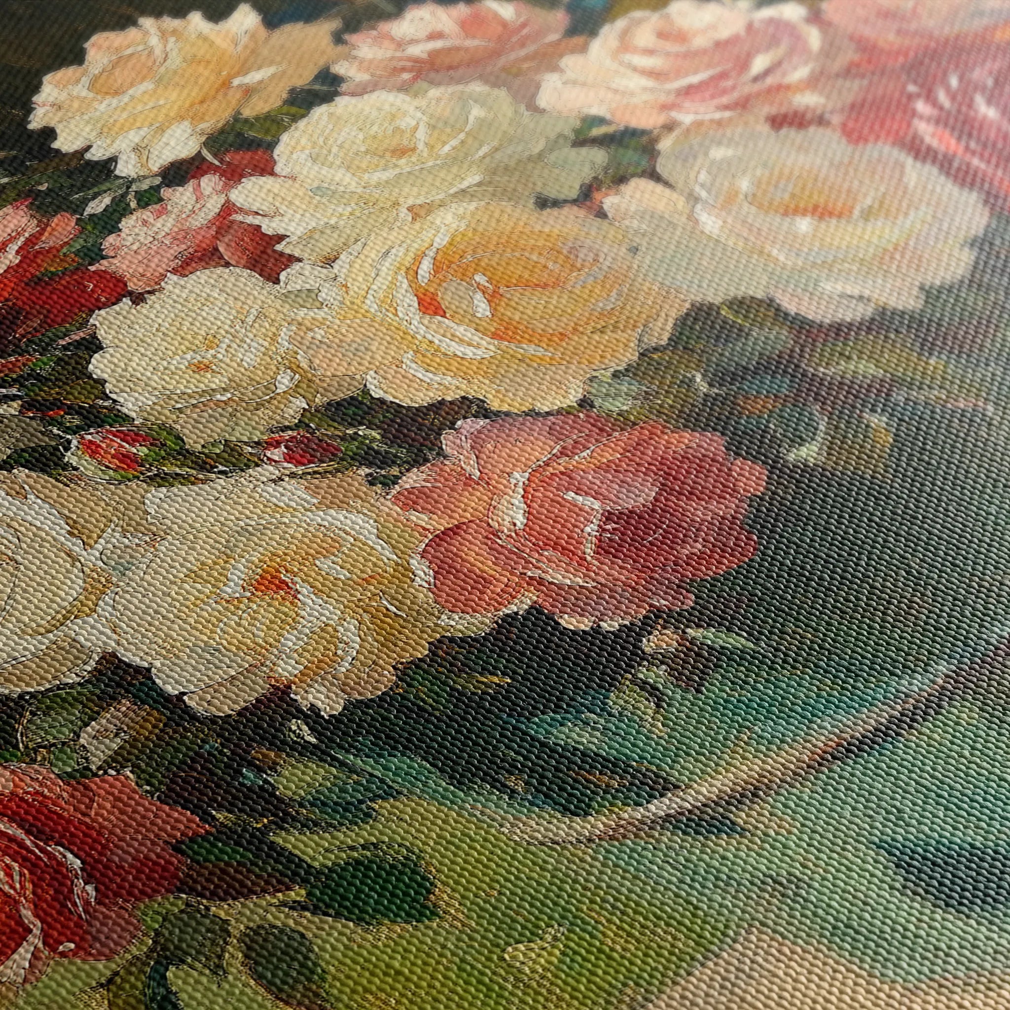 Floral 1151 Canvas Art 18" x 24" / 45 x 60 cm / Black