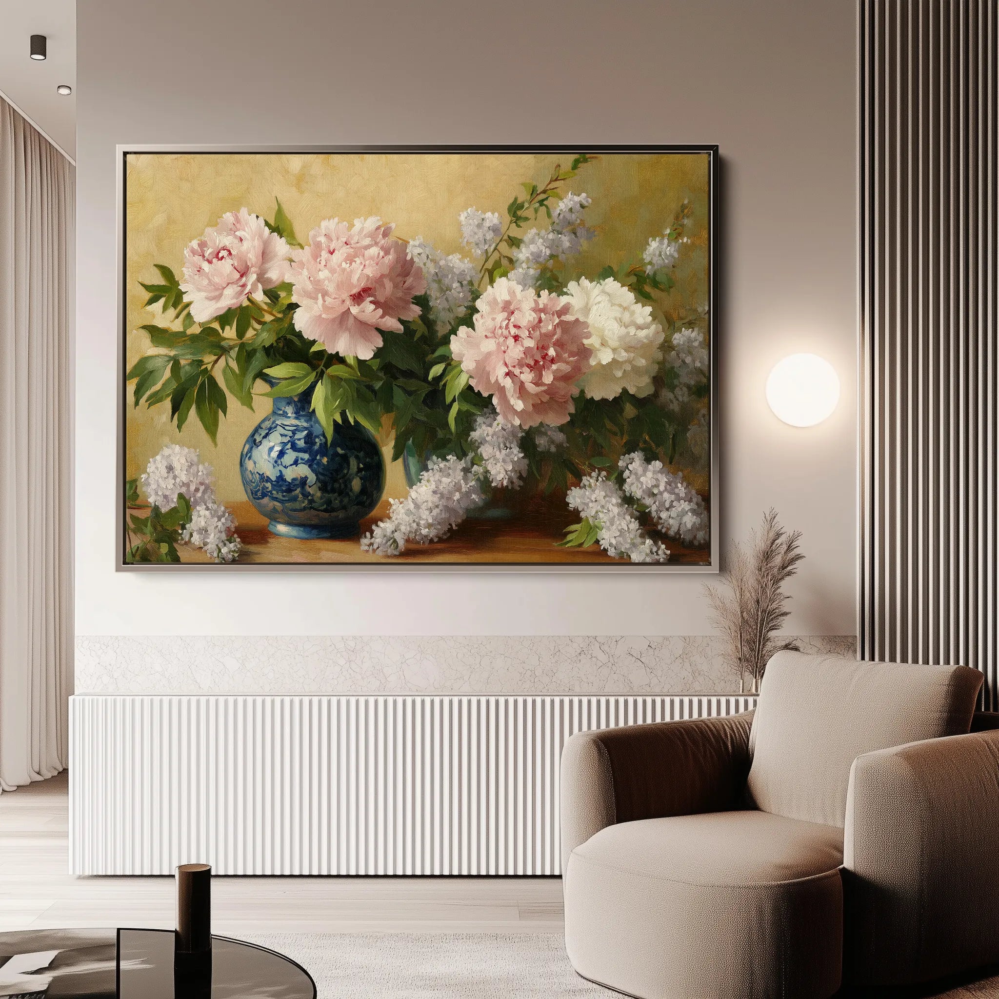 Floral 1154 Canvas Art 18" x 24" / 45 x 60 cm / Black