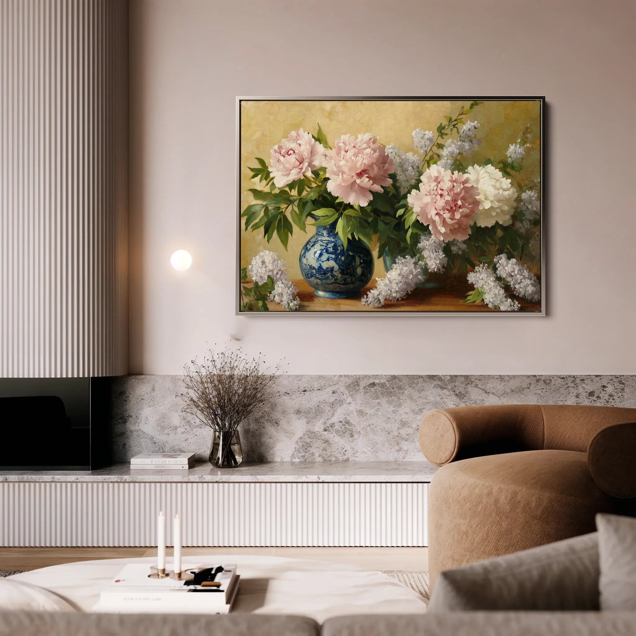 Floral 1154 Canvas Art 18" x 24" / 45 x 60 cm / Black