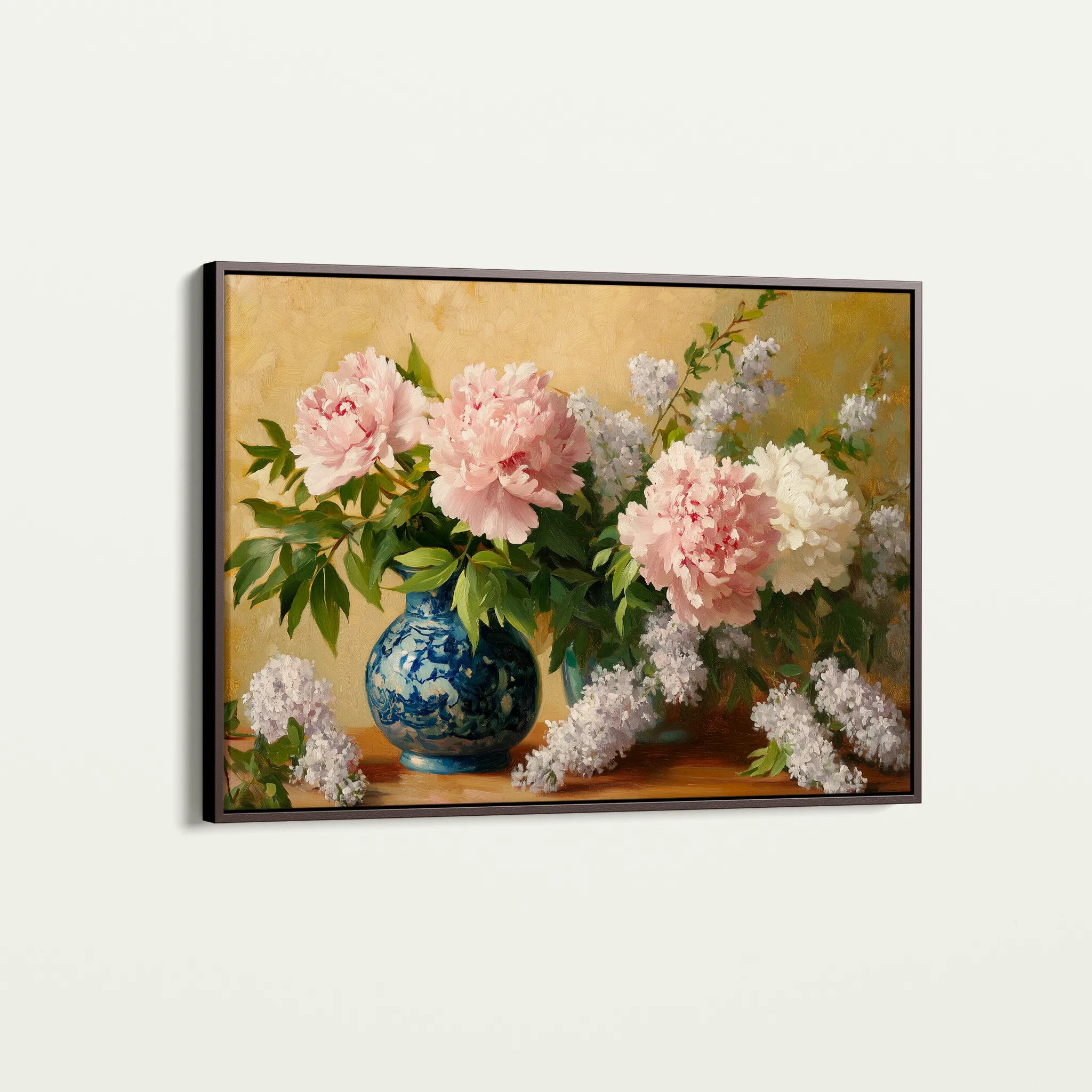 Floral 1154 Canvas Art 18" x 24" / 45 x 60 cm / Black