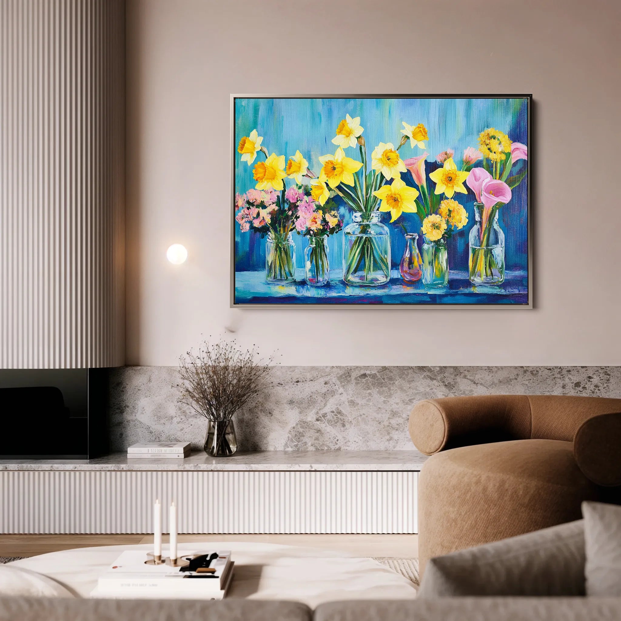 Floral 1159 Canvas Art 18" x 24" / 45 x 60 cm / Black
