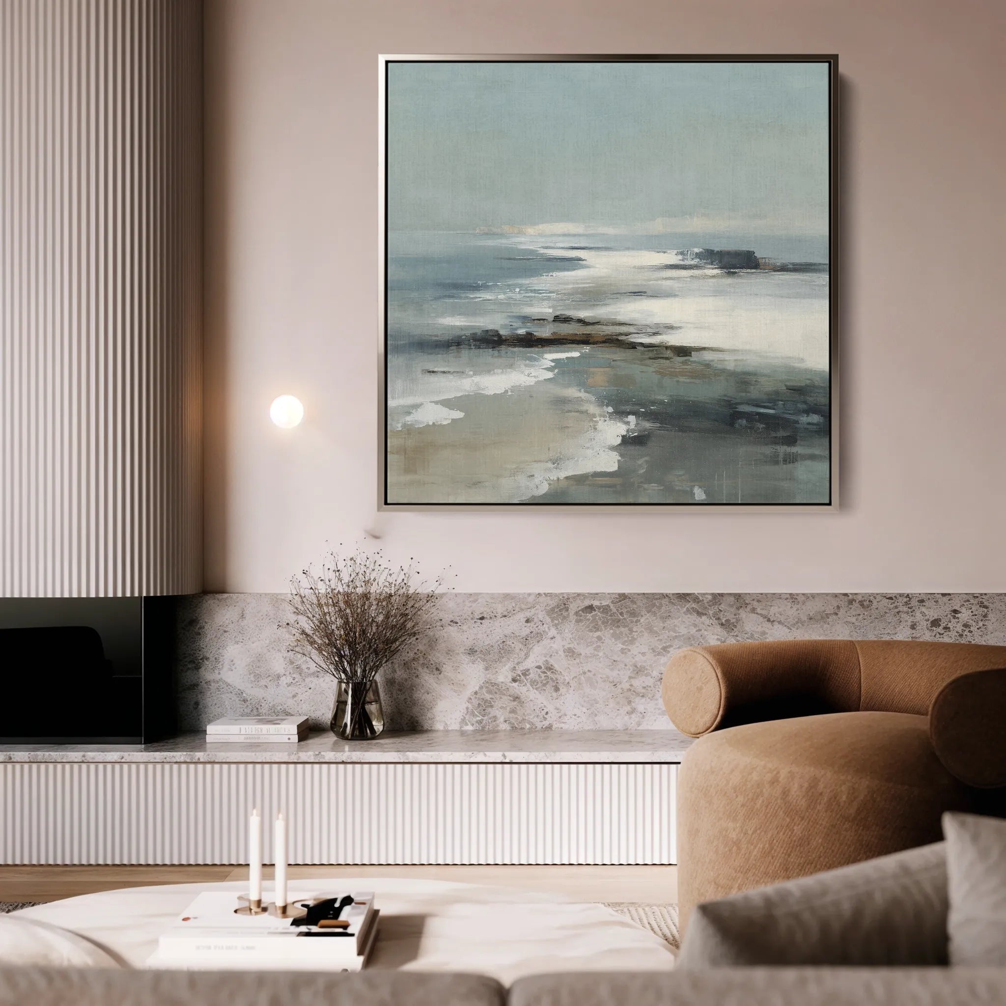 Abstract 1161 Canvas Art 16" x 16" / 40 x 40 cm / Black