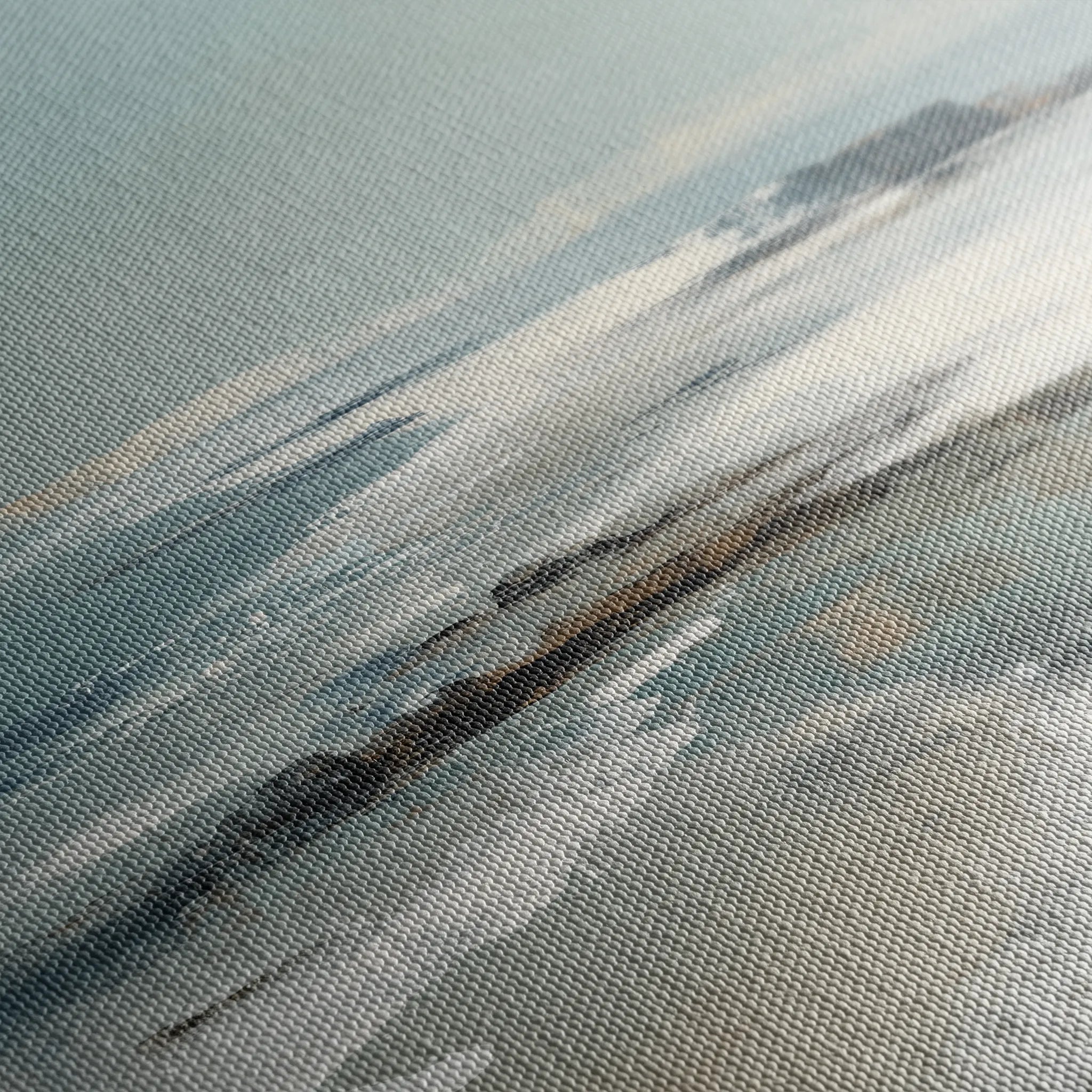 Abstract 1161 Canvas Art 16" x 16" / 40 x 40 cm / Black