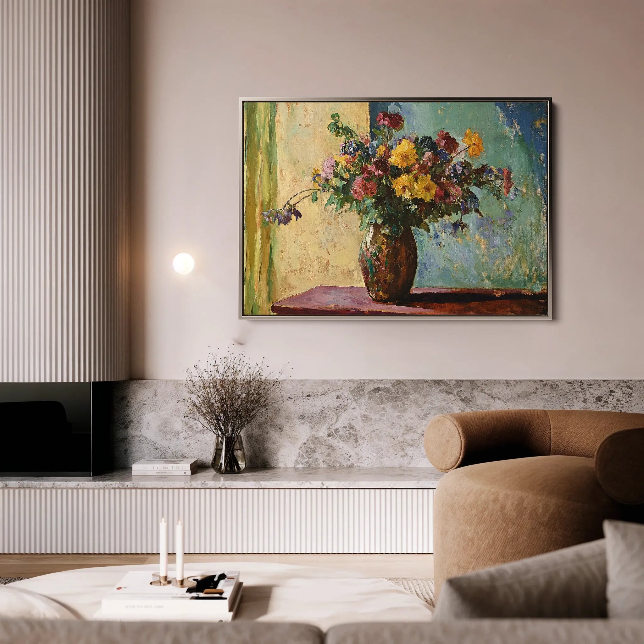 Floral 1162 Canvas Art 18" x 24" / 45 x 60 cm / Black