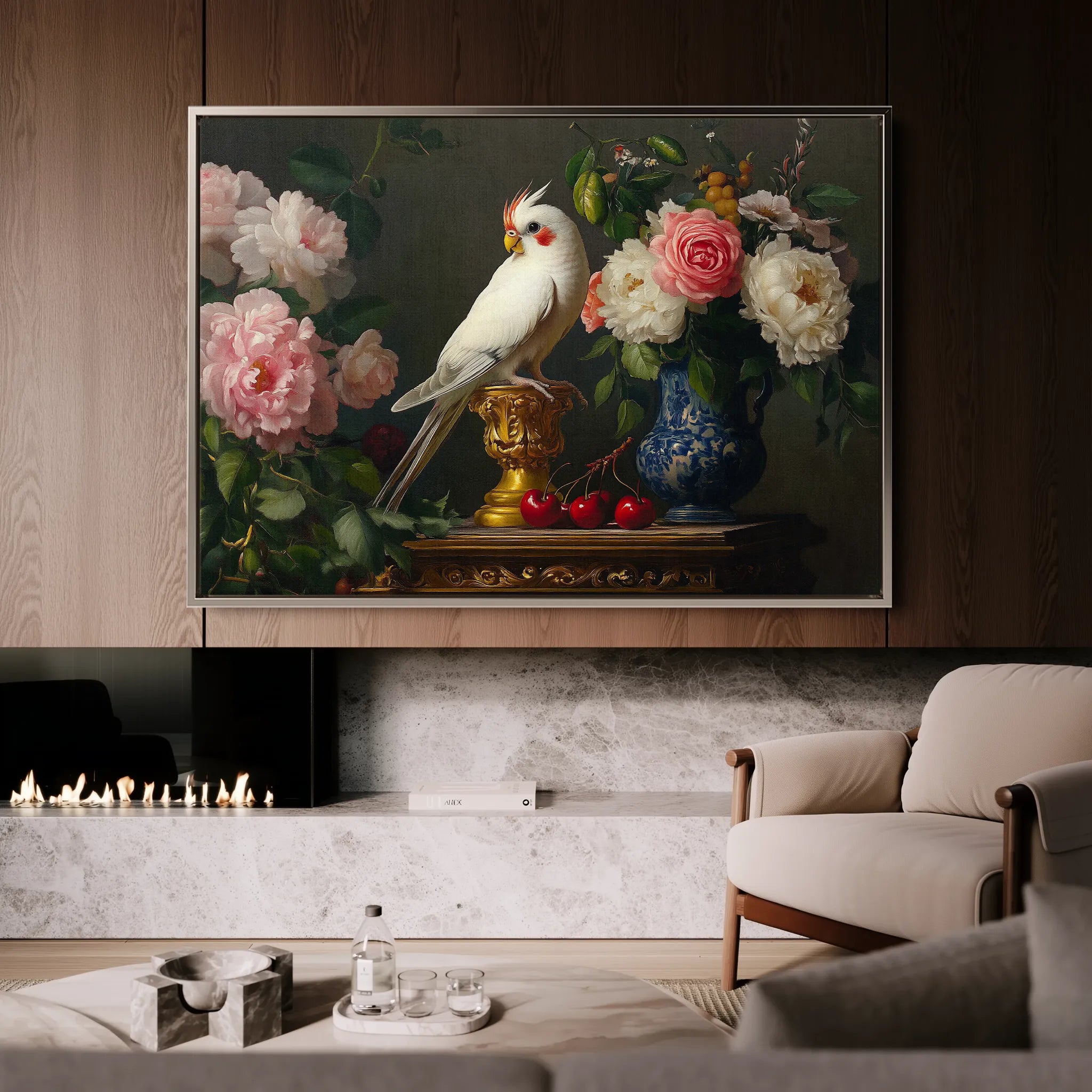 Floral 1165 Canvas Art 18" x 24" / 45 x 60 cm / Black