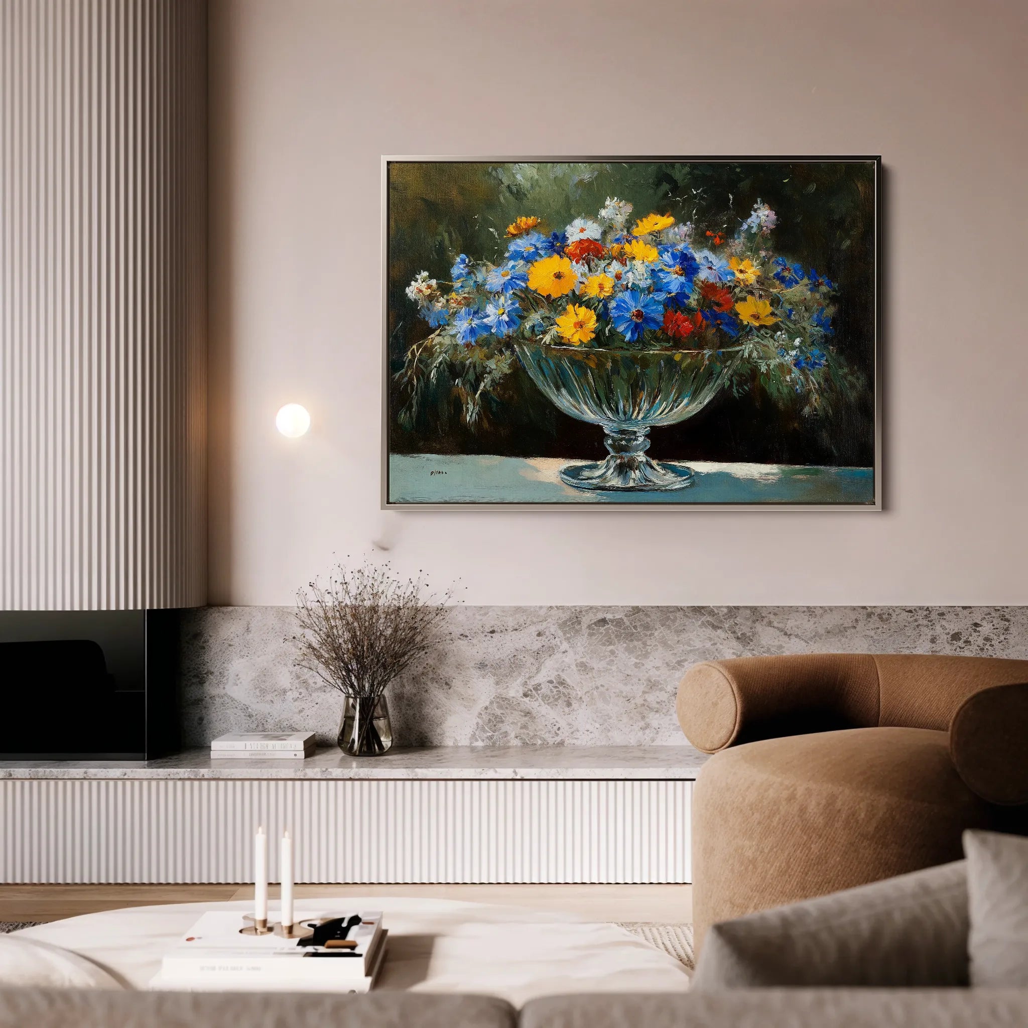 Floral 1168 Canvas Art 18" x 24" / 45 x 60 cm / Black