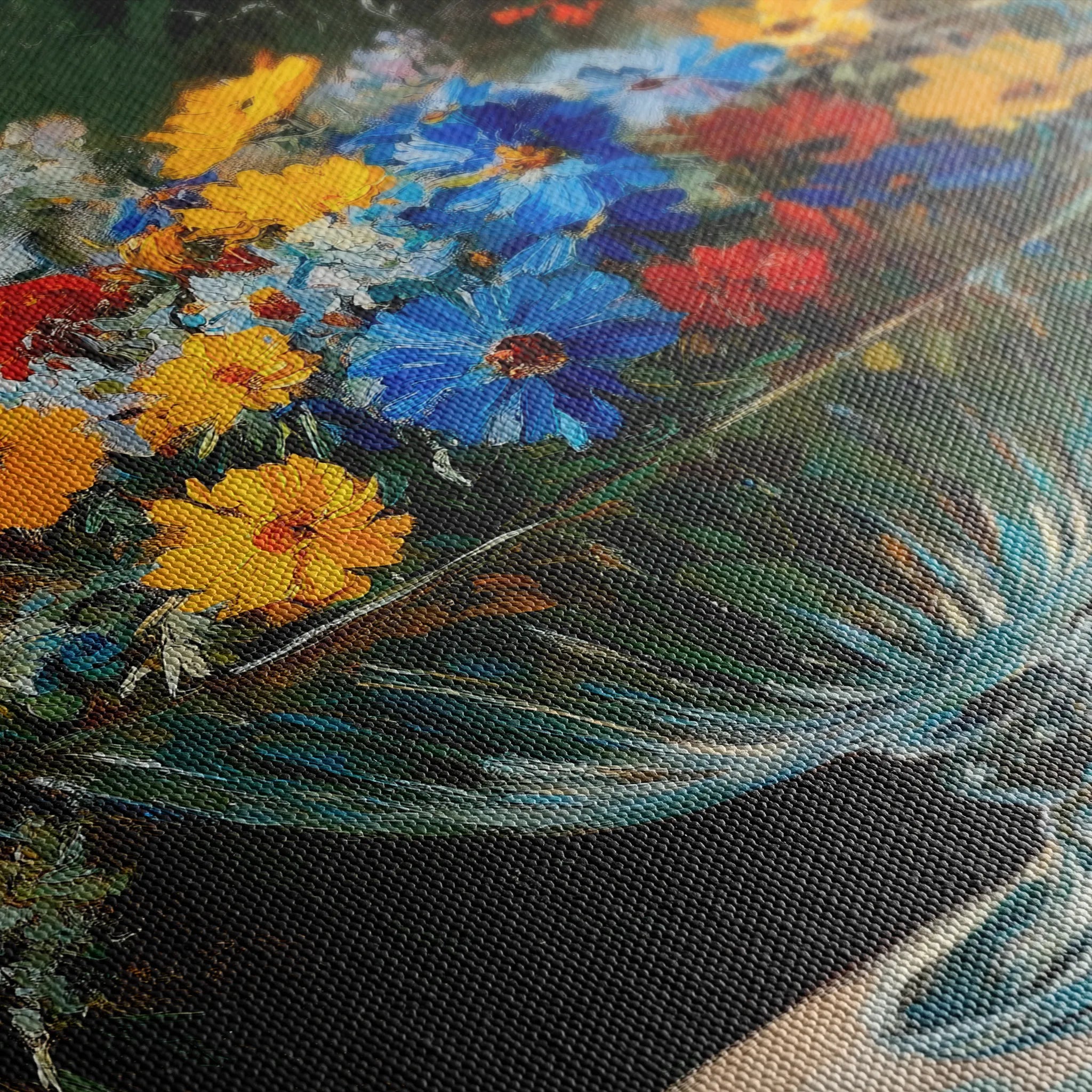 Floral 1168 Canvas Art 18" x 24" / 45 x 60 cm / Black