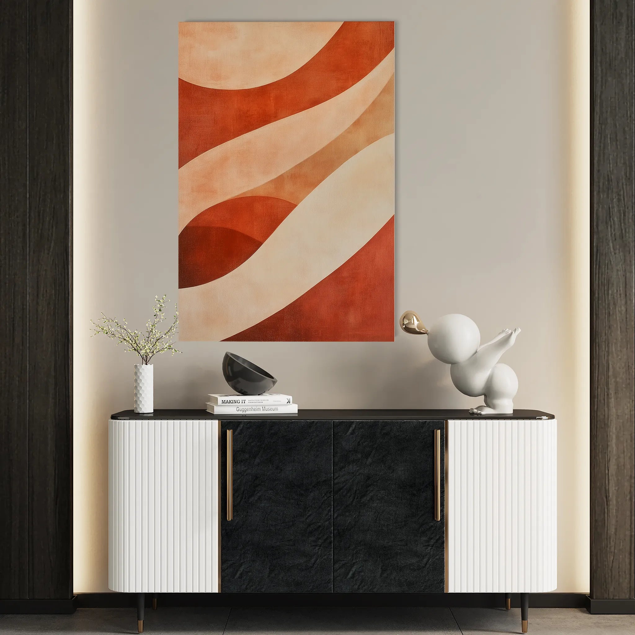 Boho 117 Canvas Art 18" x 24" / 45 x 60 cm / Black