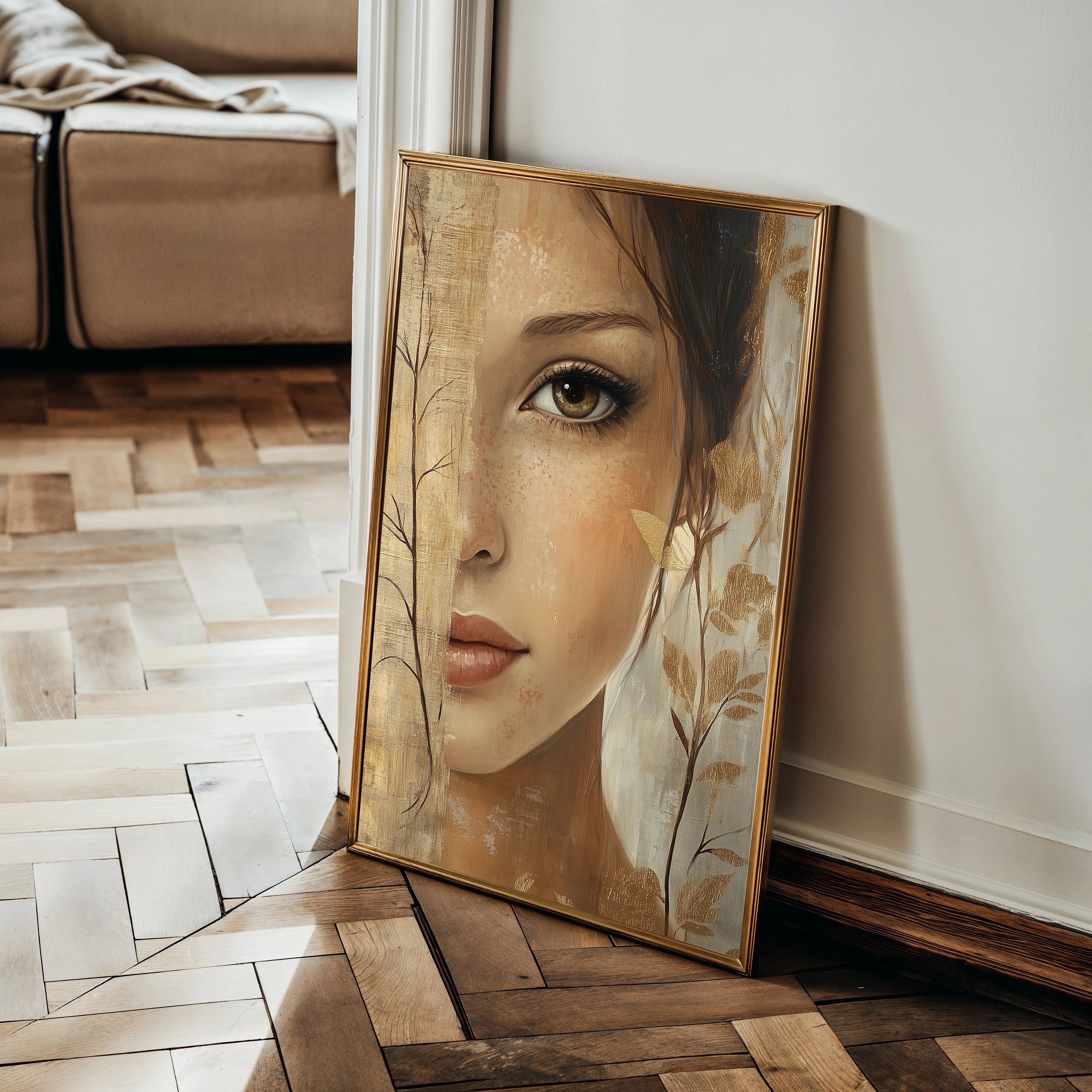 Portrait 117 Canvas Art 18" x 24" / 45 x 60 cm / Black