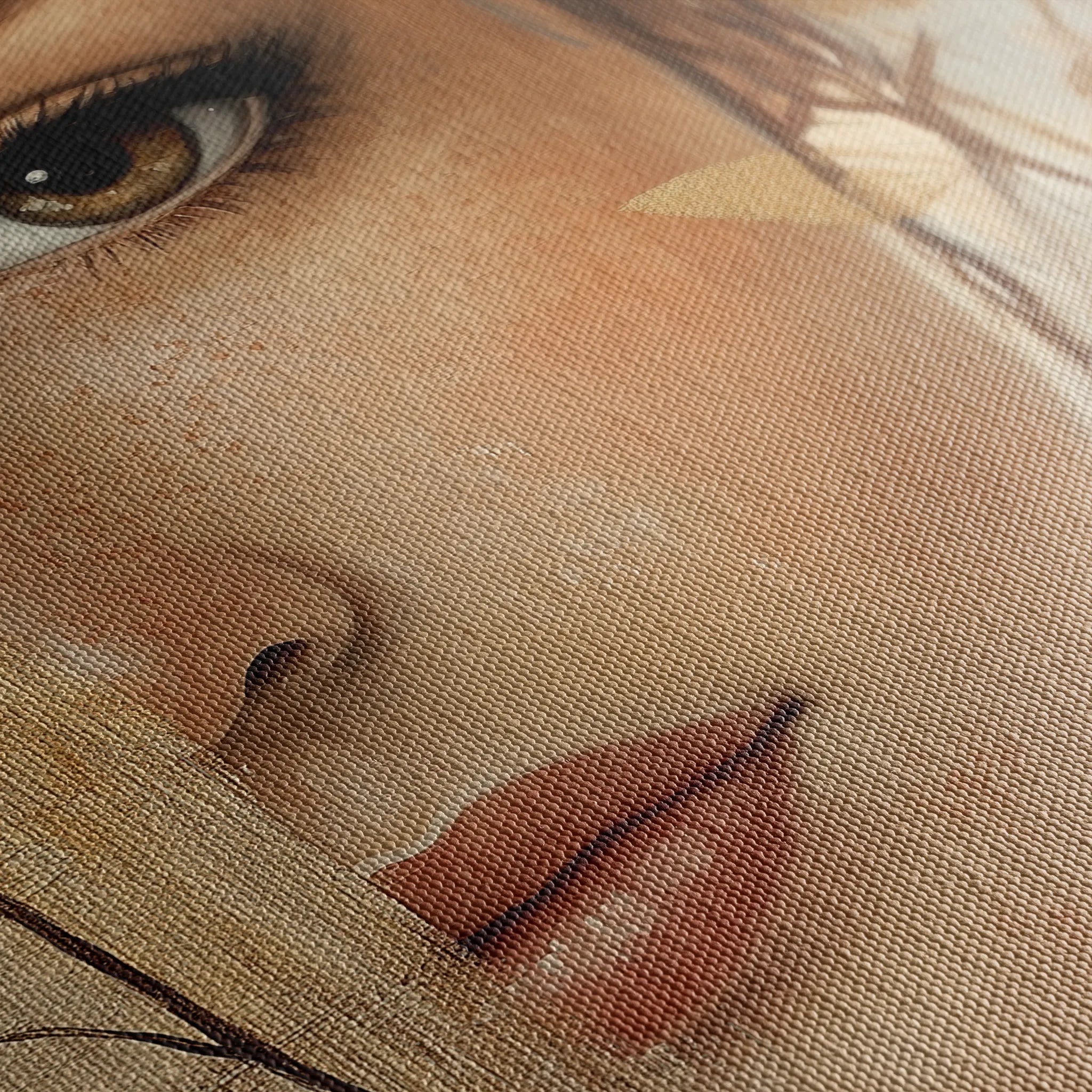 Portrait 117 Canvas Art 18" x 24" / 45 x 60 cm / Black