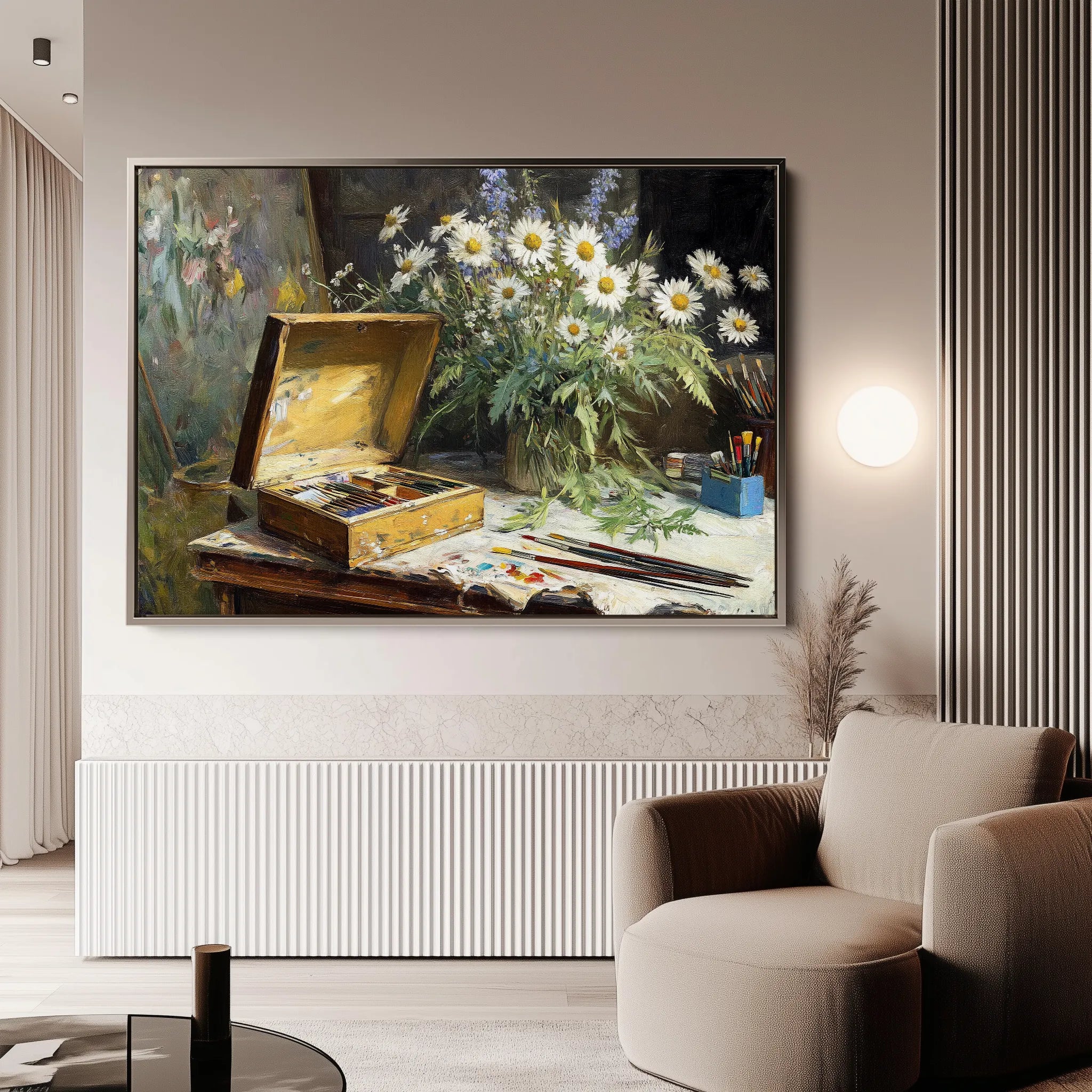 Floral 1174 Canvas Art 18" x 24" / 45 x 60 cm / Black