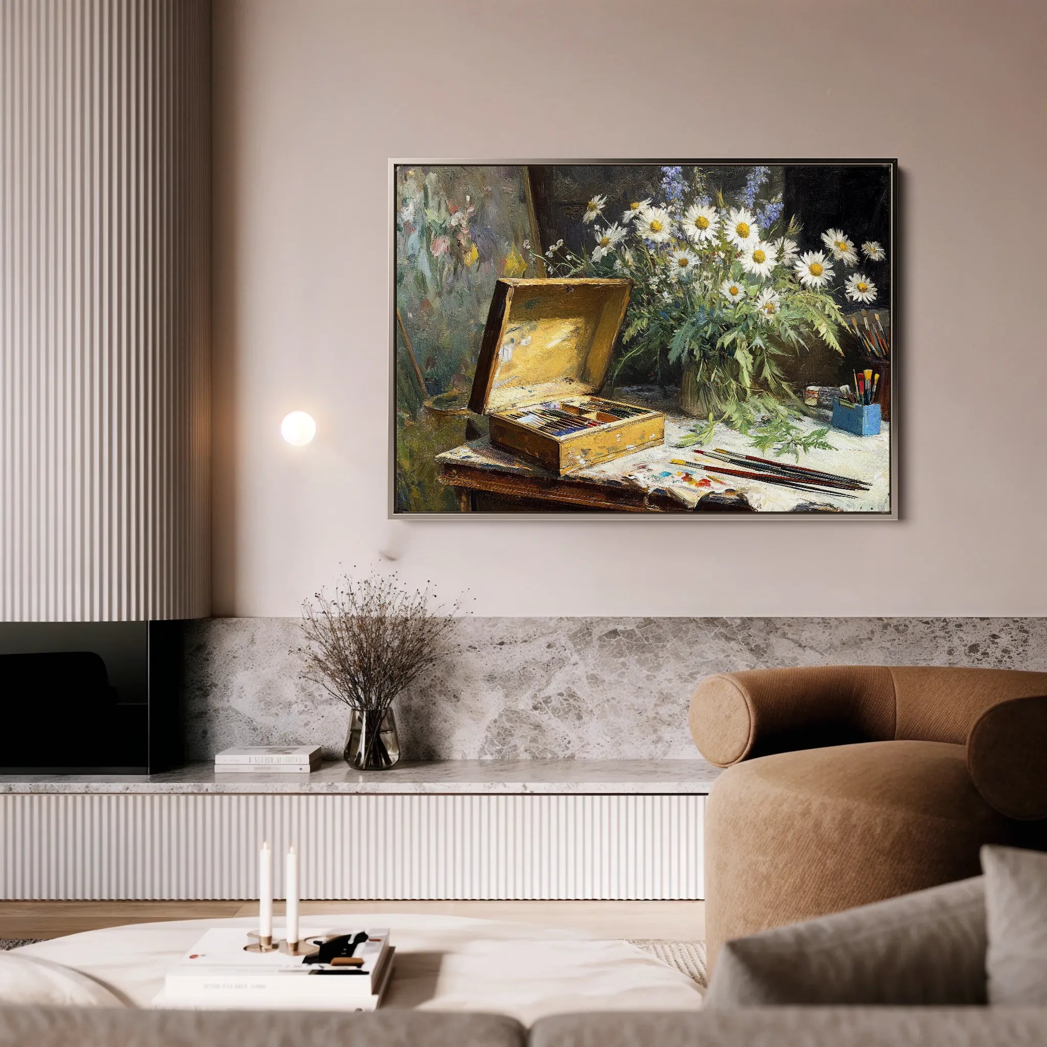 Floral 1174 Canvas Art 18" x 24" / 45 x 60 cm / Black