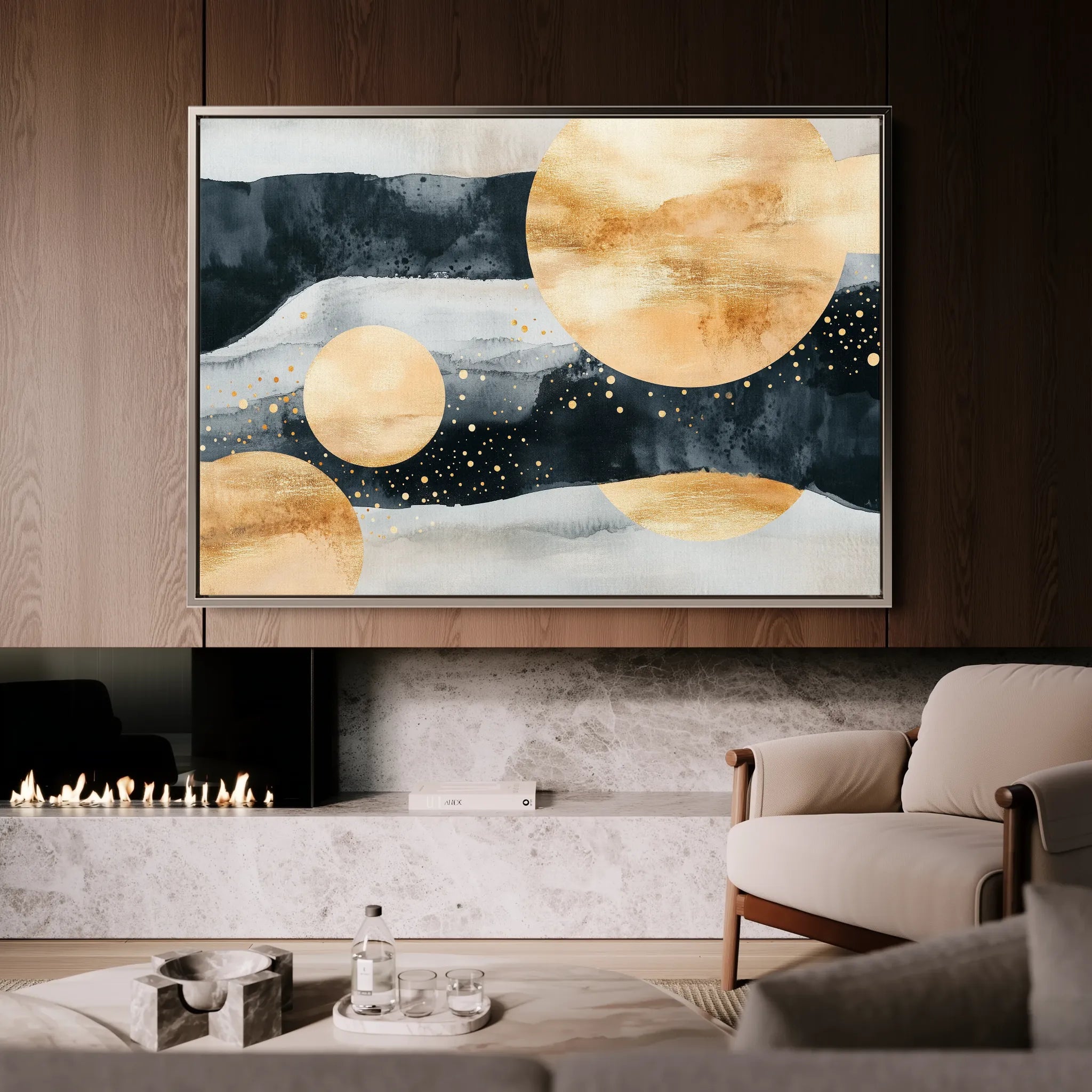 Boho 118 Canvas Art 18" x 24" / 45 x 60 cm / Black