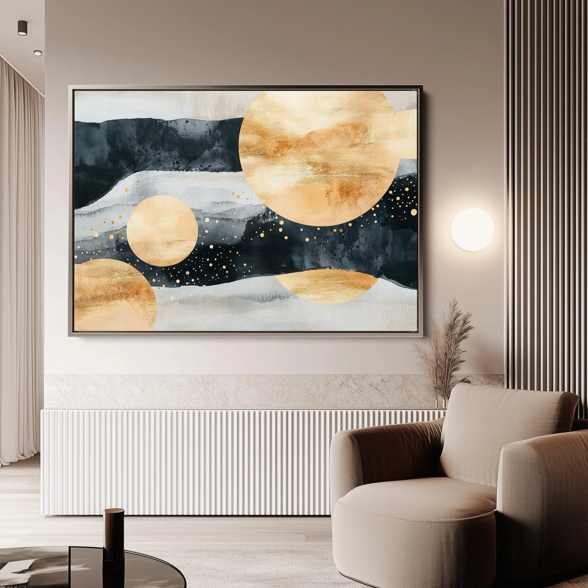 Boho 118 Canvas Art 18" x 24" / 45 x 60 cm / Black