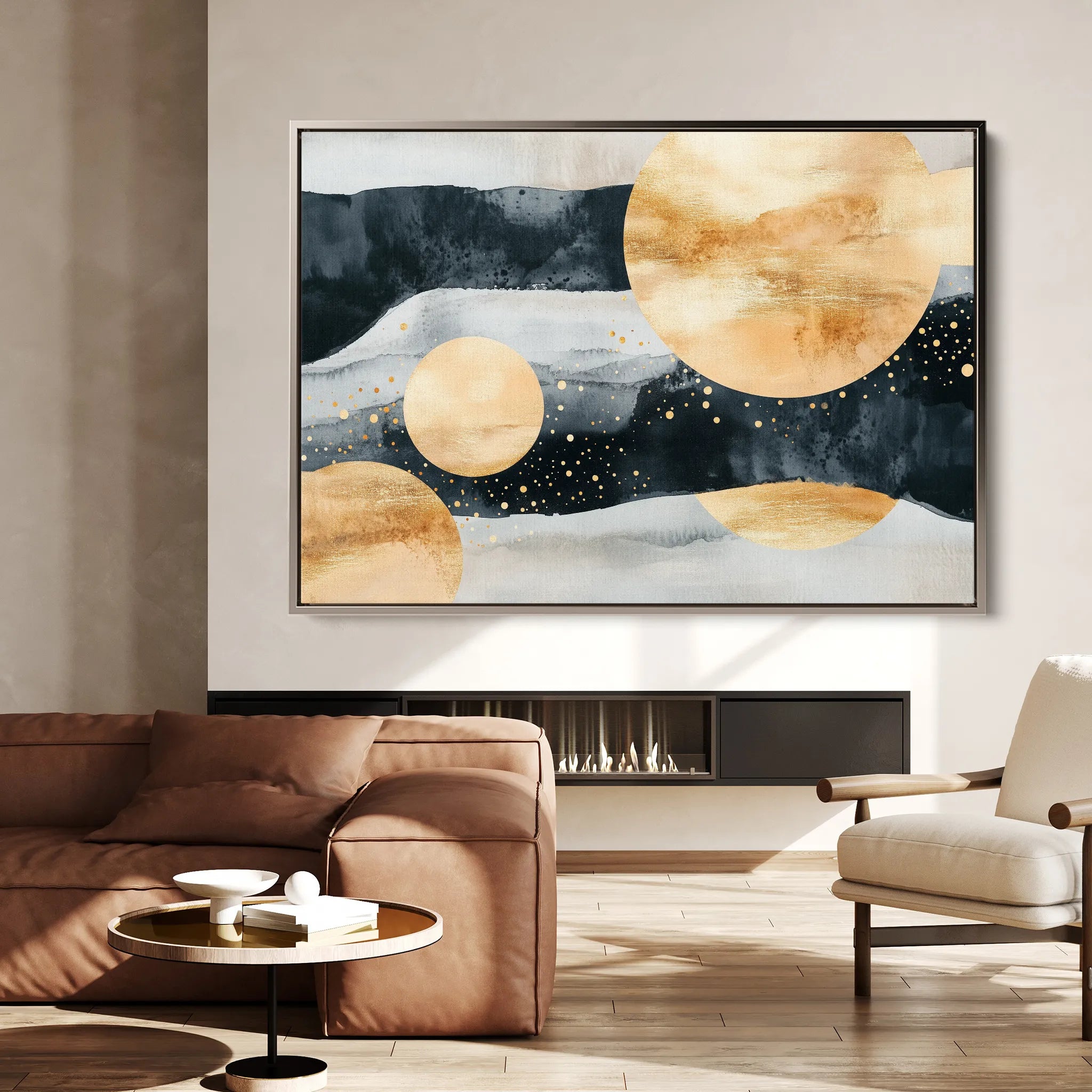 Boho 118 Canvas Art 18" x 24" / 45 x 60 cm / Black