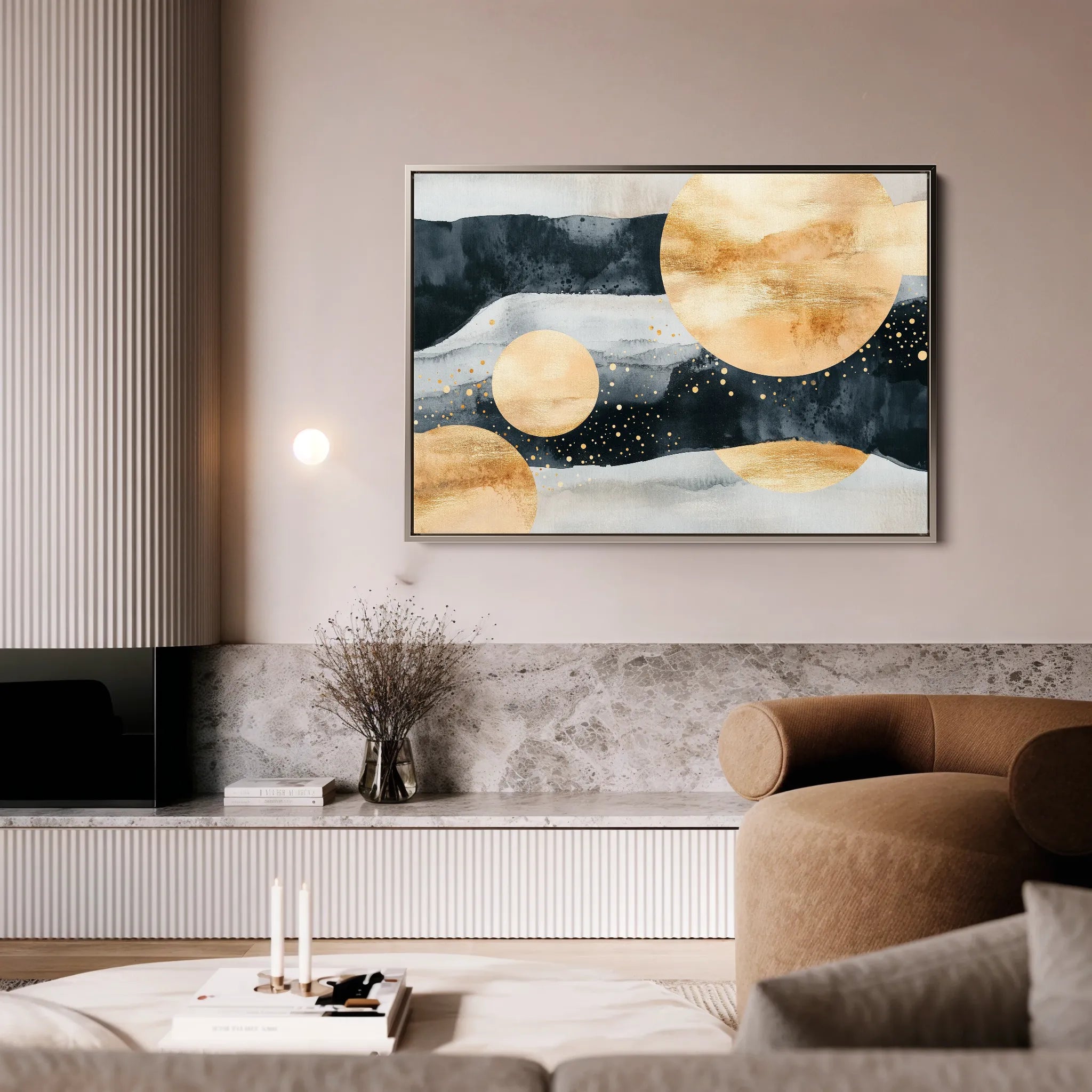Boho 118 Canvas Art 18" x 24" / 45 x 60 cm / Black