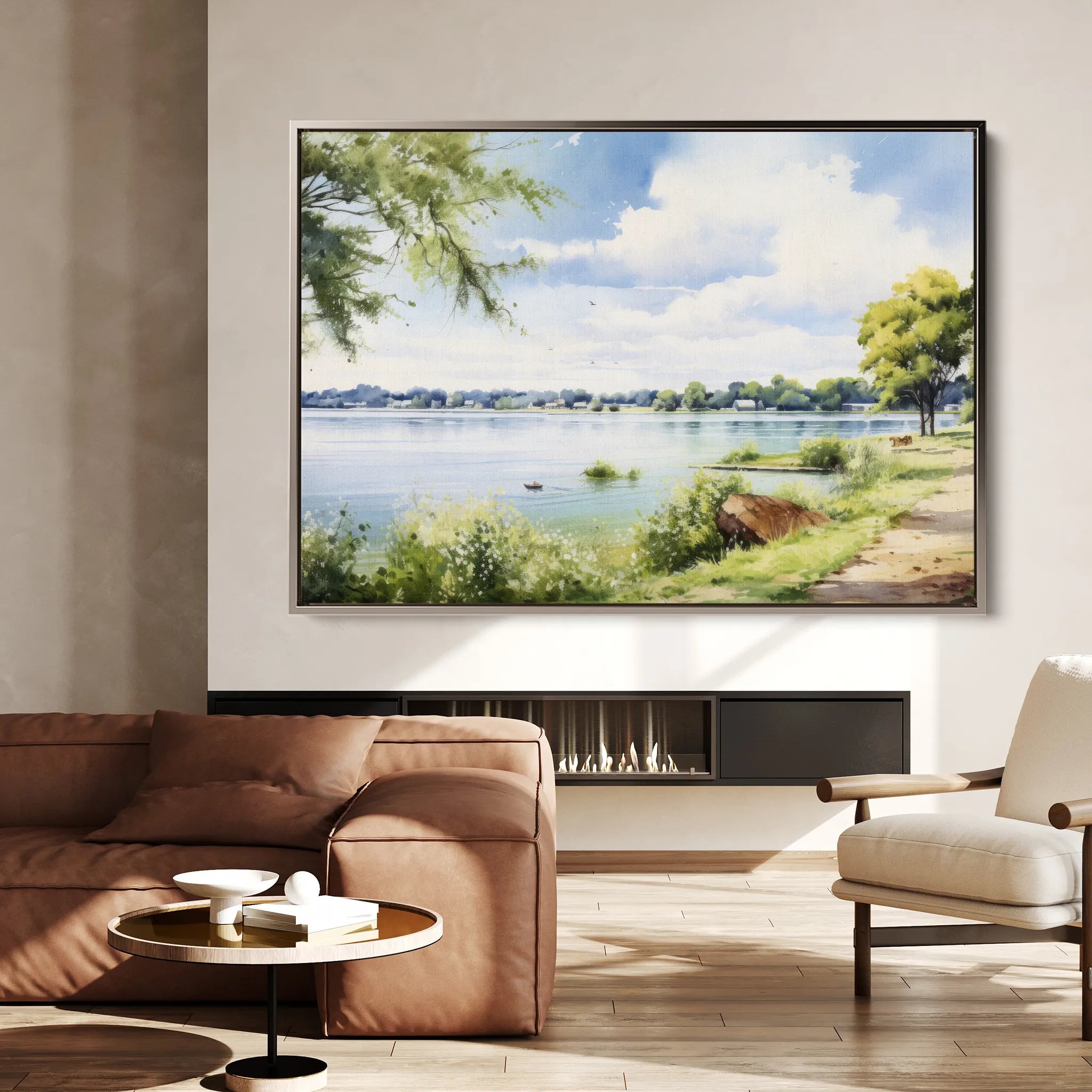 Landscape 118 Canvas Art 18" x 24" / 45 x 60 cm / Black