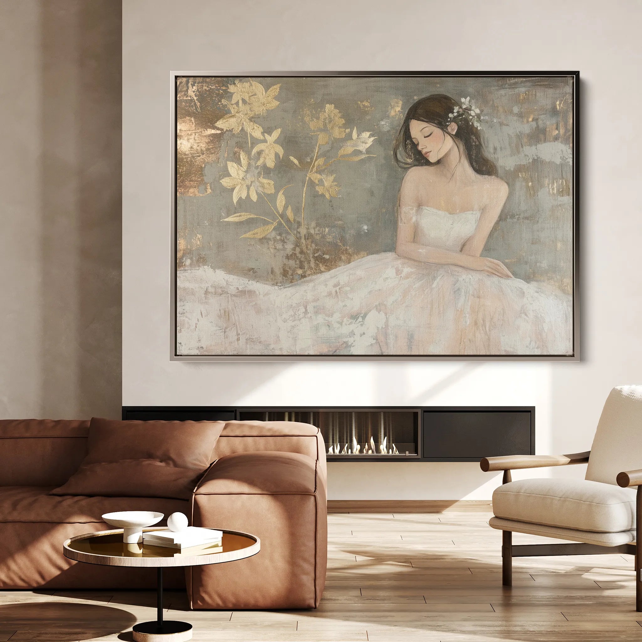 Portrait 118 Canvas Art 18" x 24" / 45 x 60 cm / Black