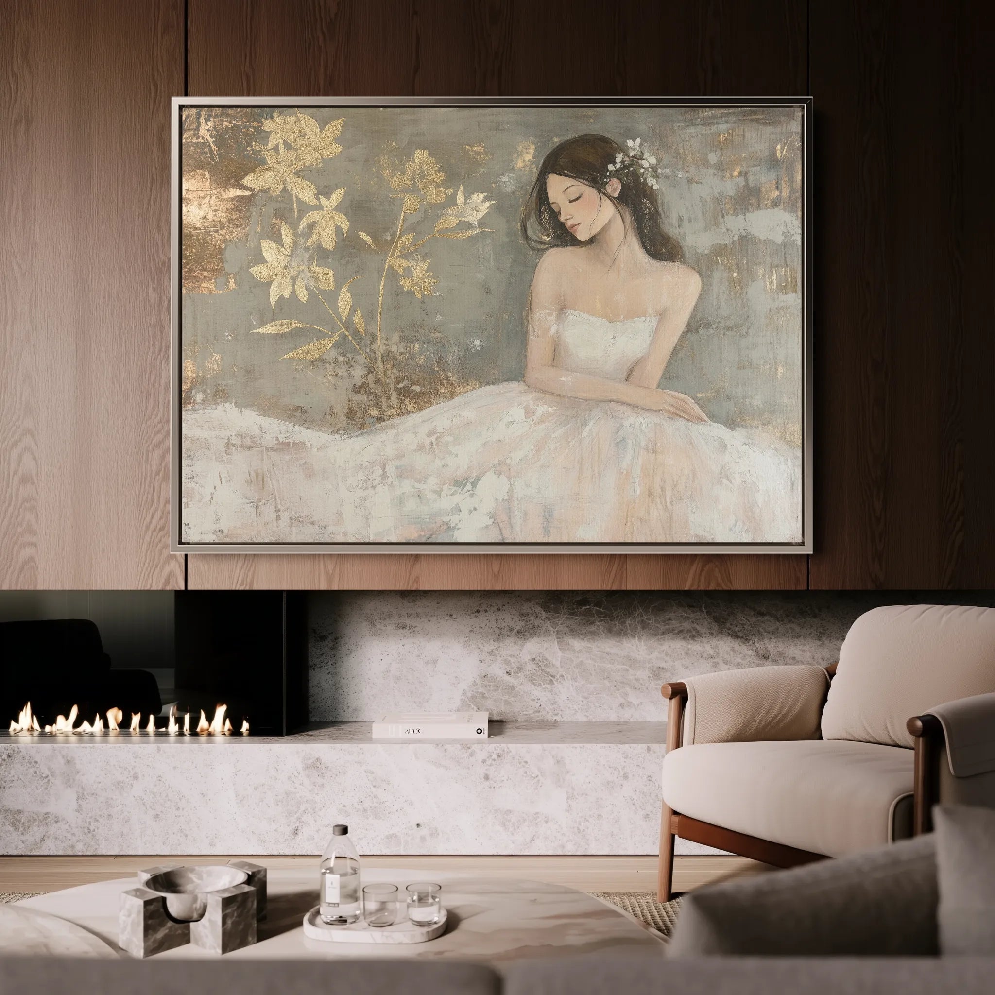 Portrait 118 Canvas Art 18" x 24" / 45 x 60 cm / Black