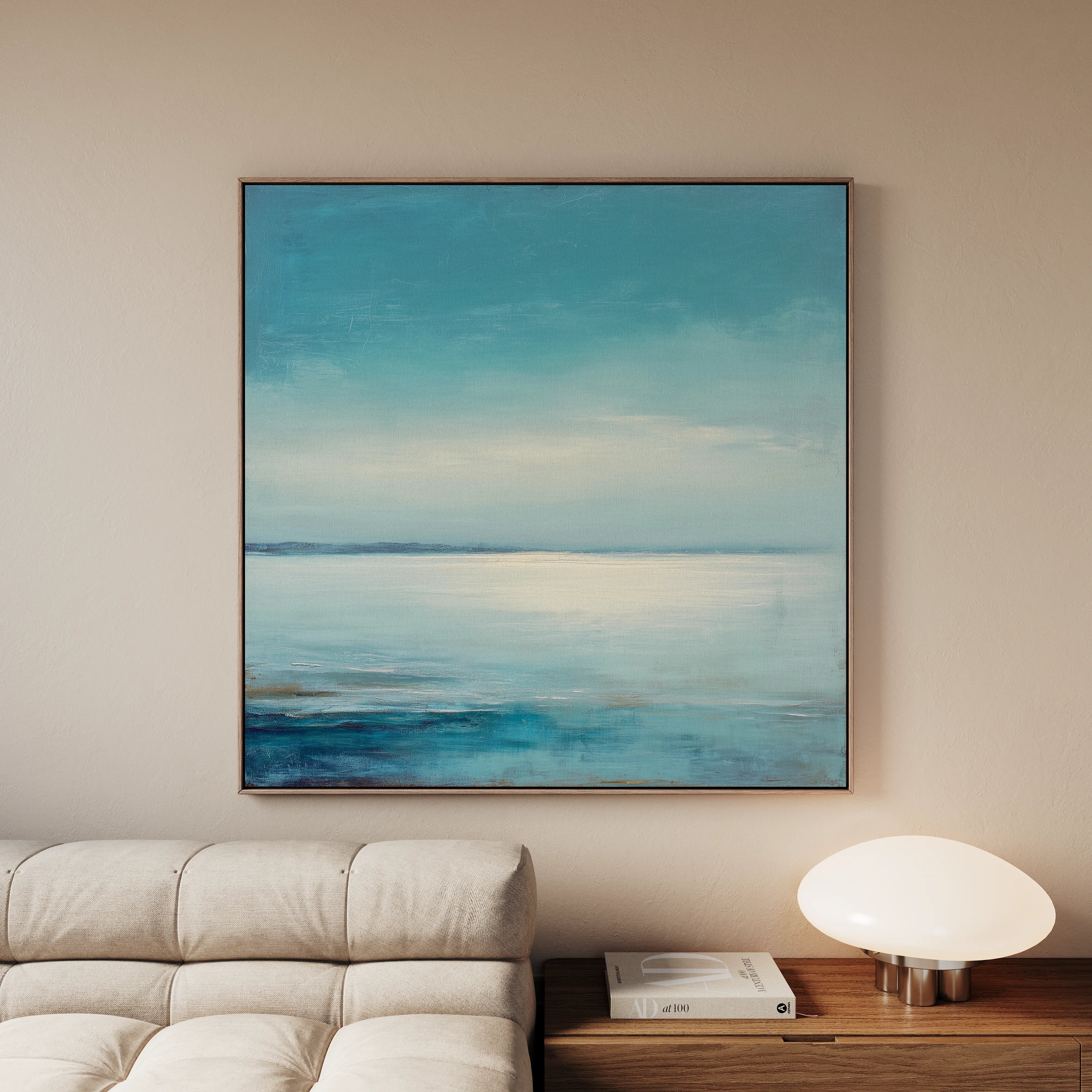 Abstract 1180 Canvas Art 16" x 16" / 40 x 40 cm / Black