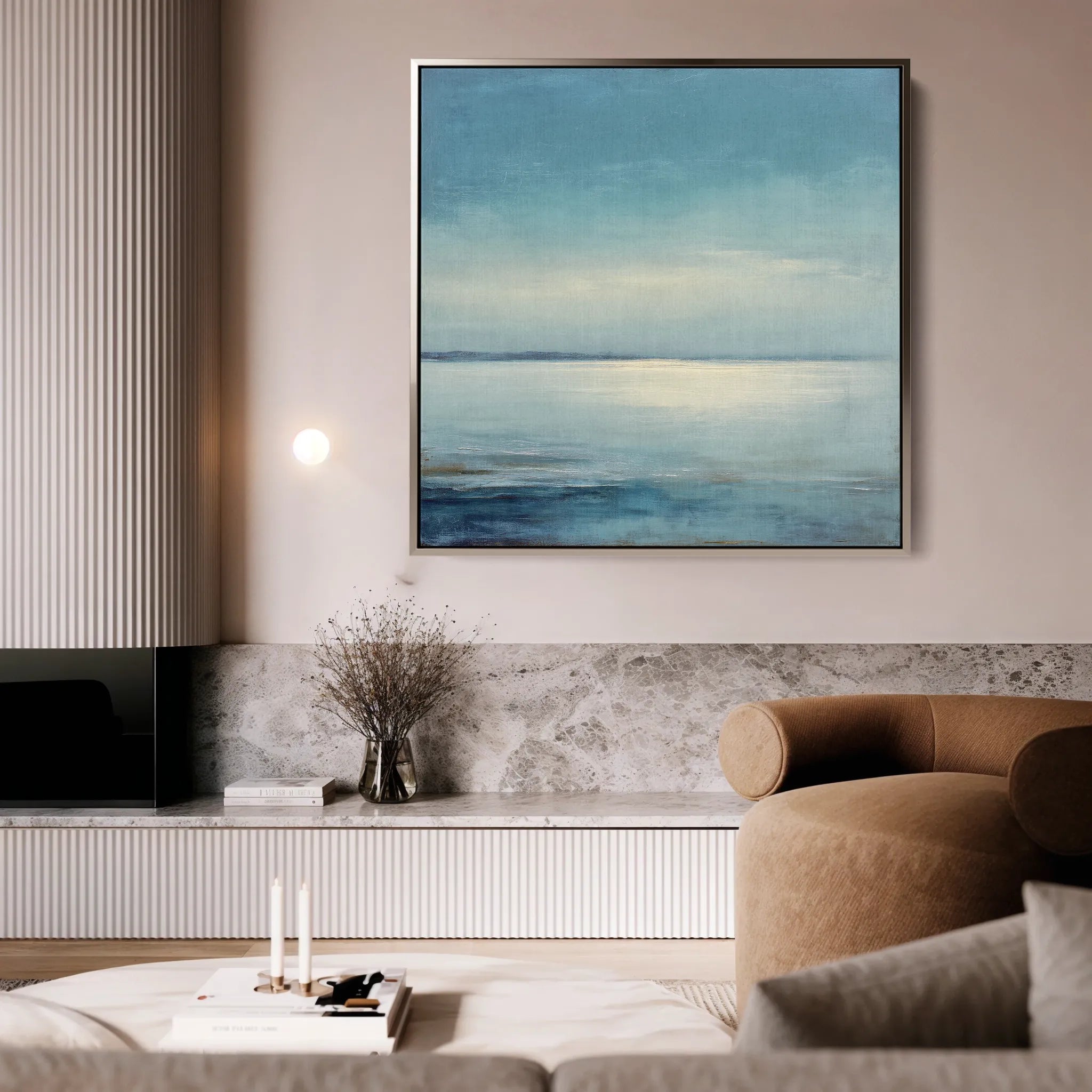 Abstract 1180 Canvas Art 16" x 16" / 40 x 40 cm / Black