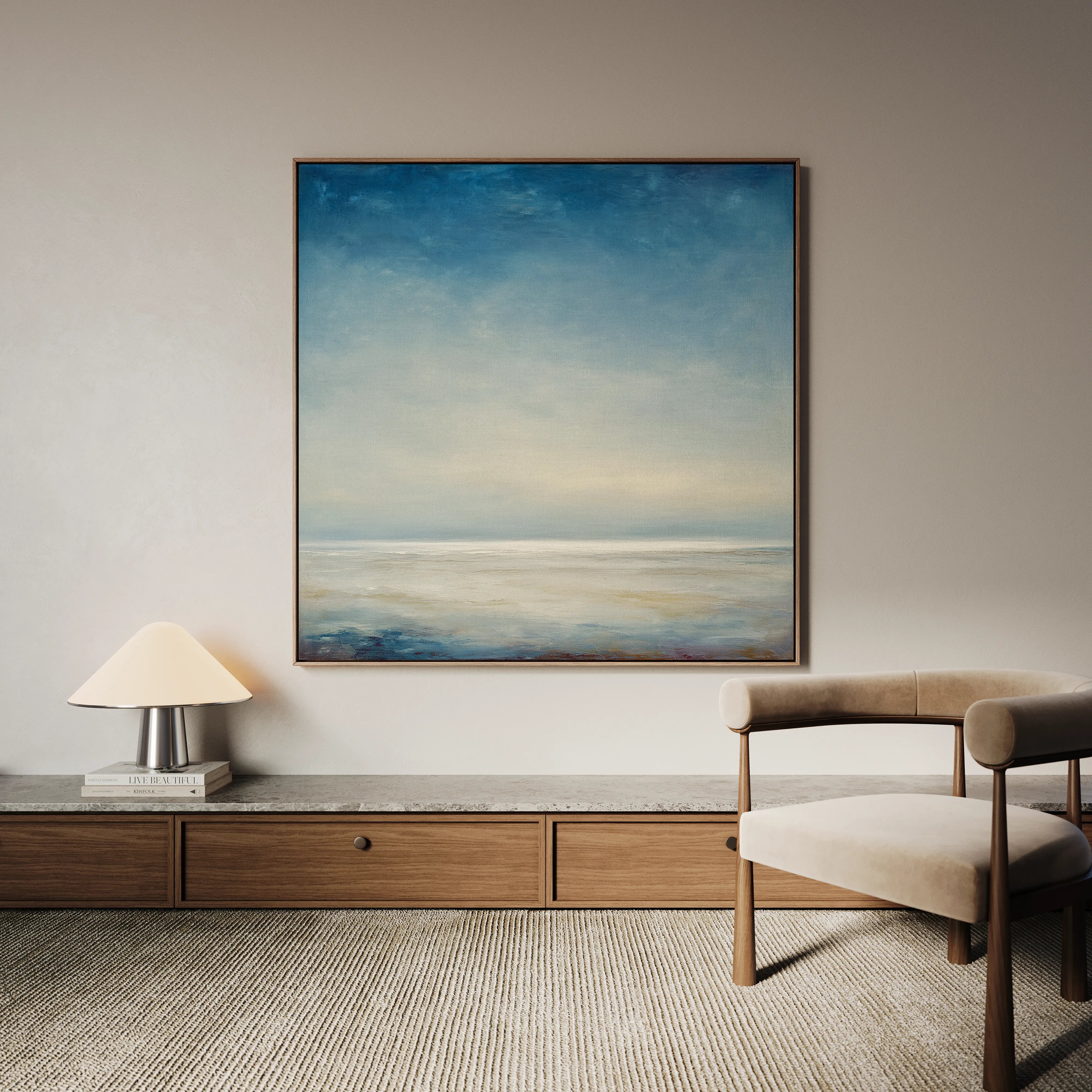 Abstract 1182 Canvas Art 16" x 16" / 40 x 40 cm / Black