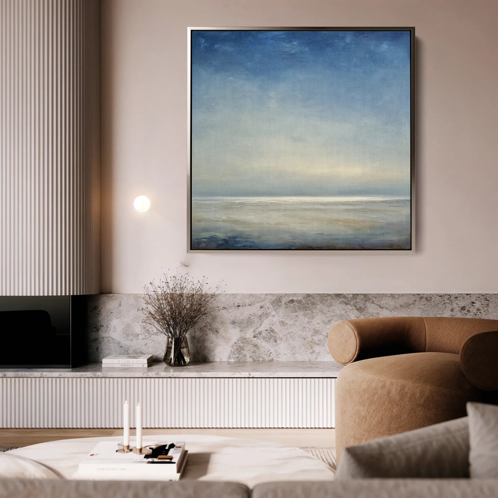 Abstract 1182 Canvas Art 16" x 16" / 40 x 40 cm / Black