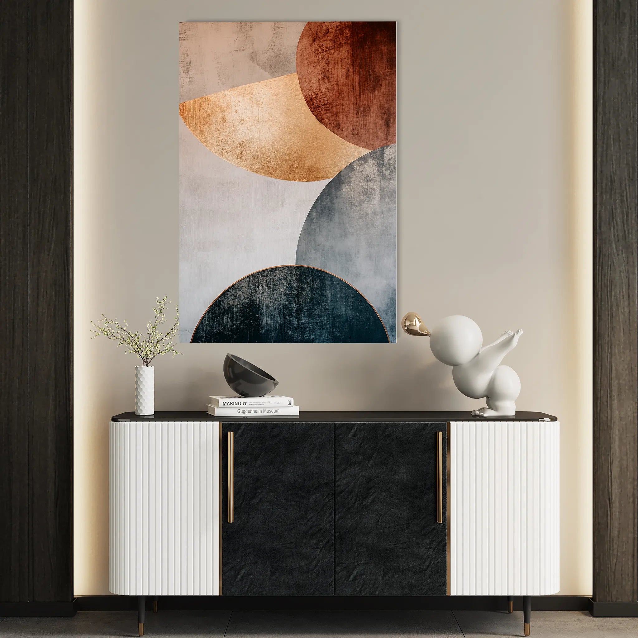 Boho 119 Canvas Art 18" x 24" / 45 x 60 cm / Black