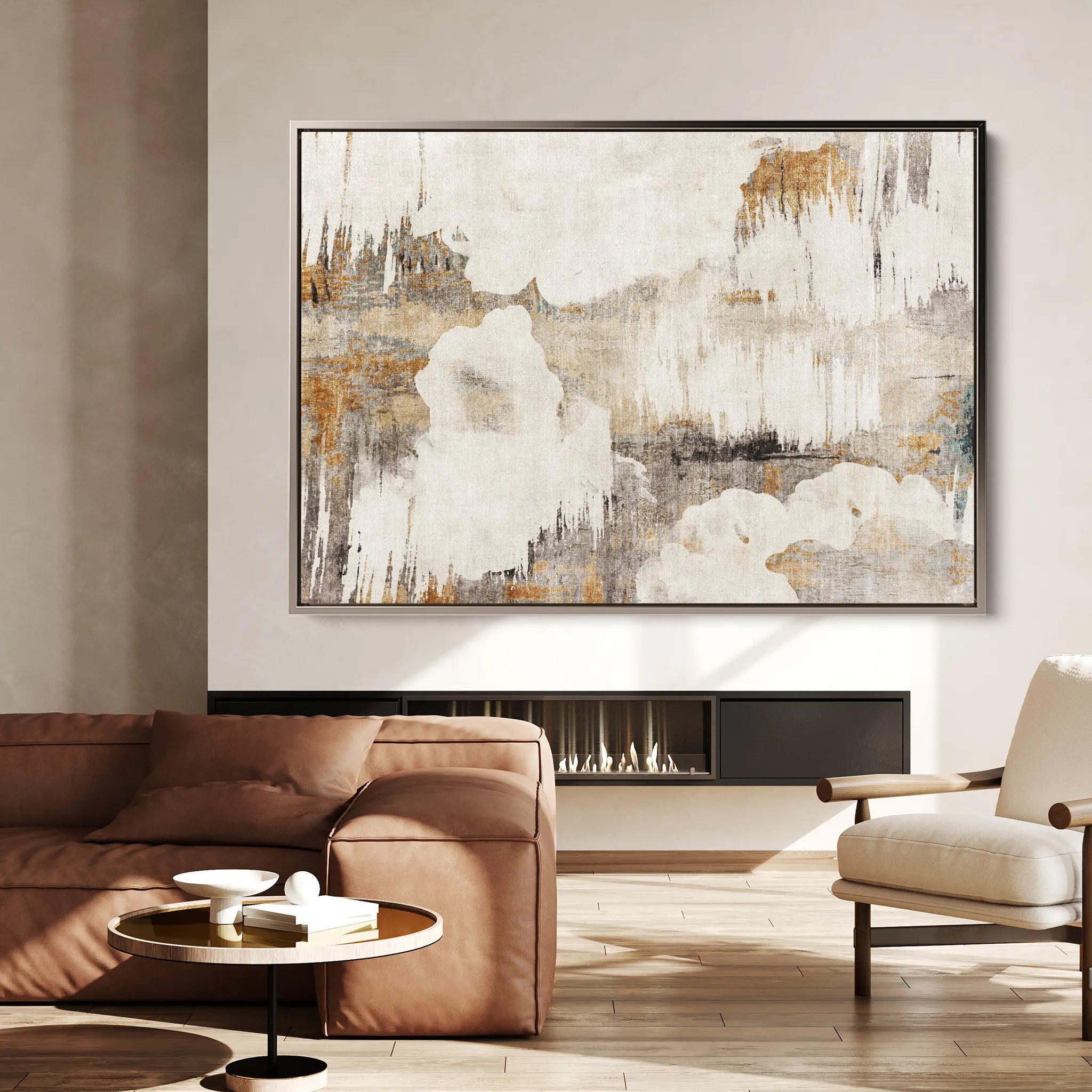 Abstract 120 Canvas Art 18" x 24" / 45 x 60 cm / Black