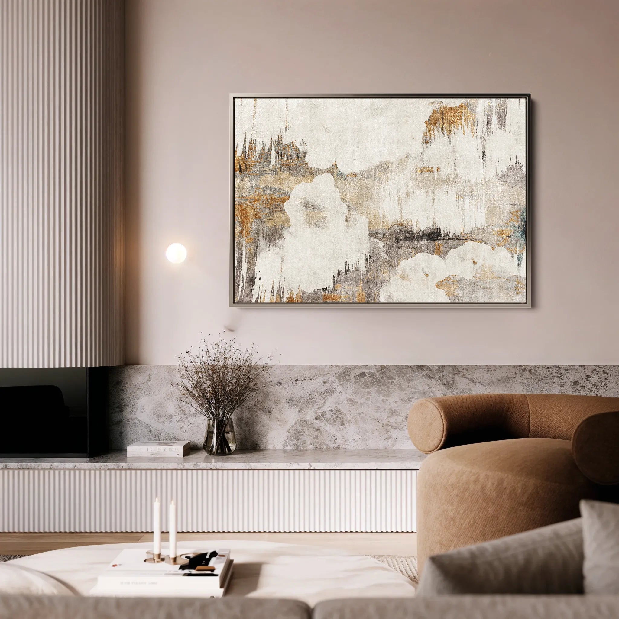 Abstract 120 Canvas Art 18" x 24" / 45 x 60 cm / Black