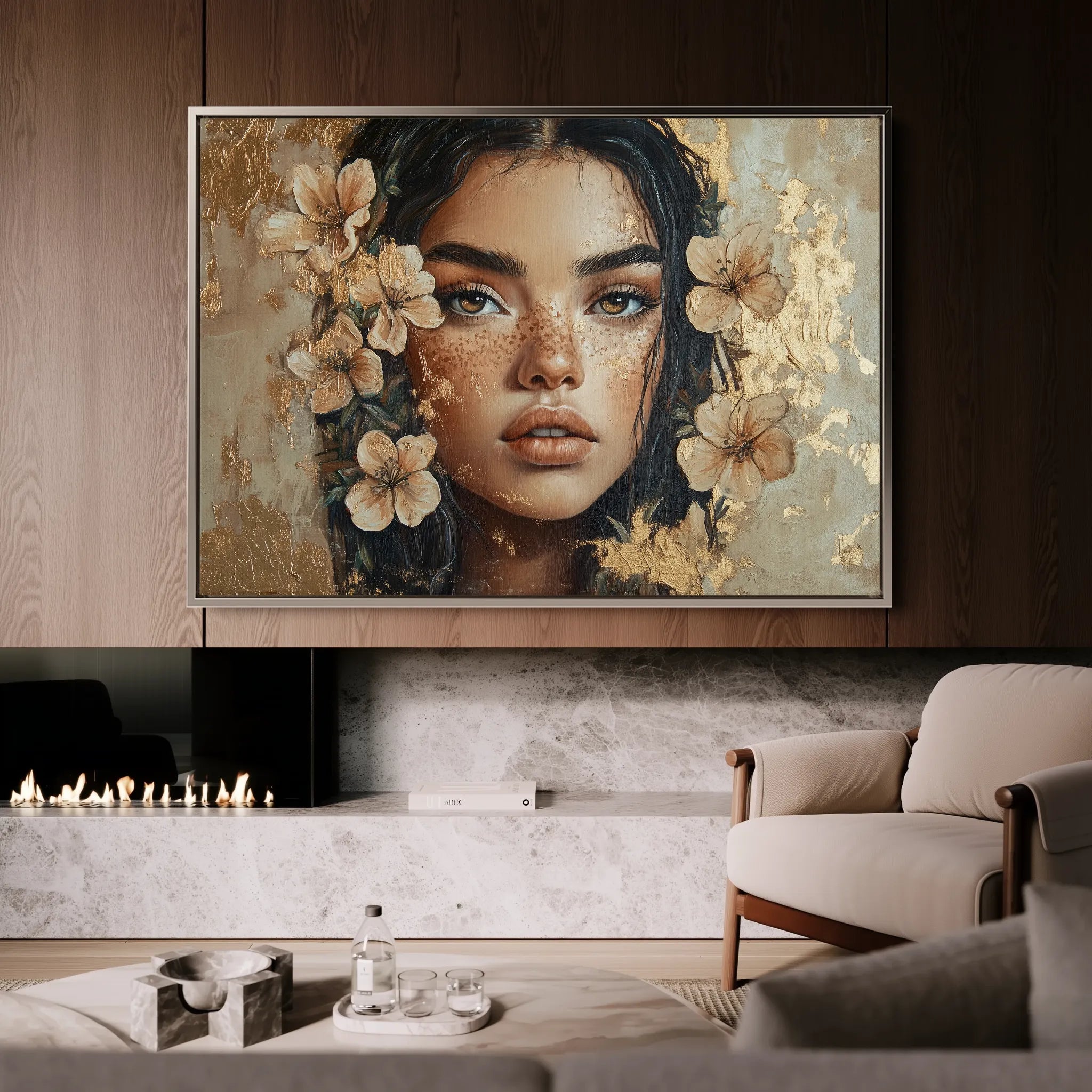 Portrait 120 Canvas Art 18" x 24" / 45 x 60 cm / Black