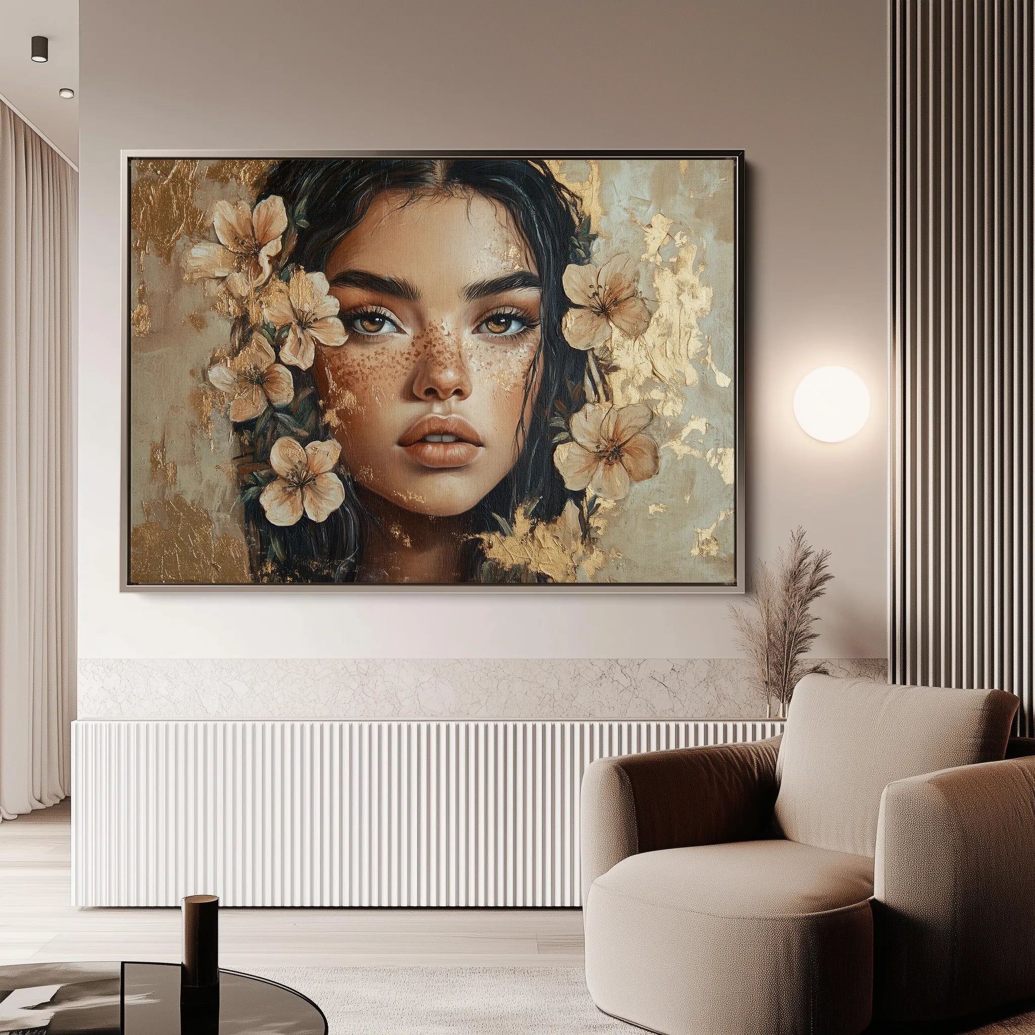 Portrait 120 Canvas Art 18" x 24" / 45 x 60 cm / Black
