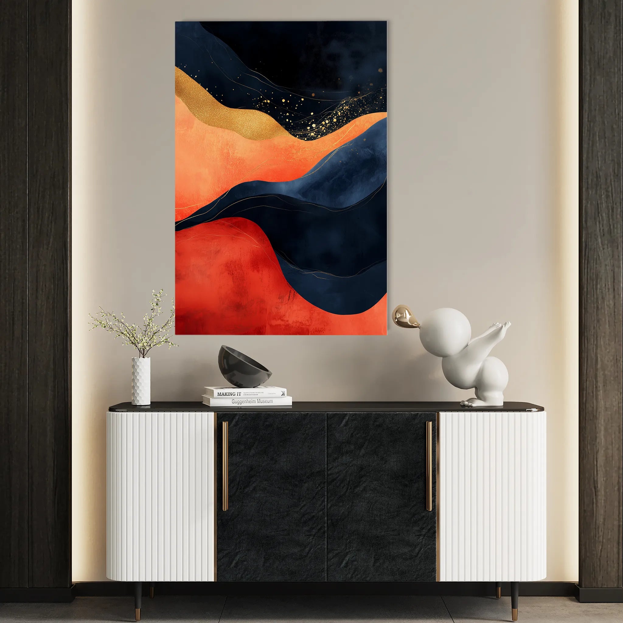 Boho 121 Canvas Art 18" x 24" / 45 x 60 cm / Black