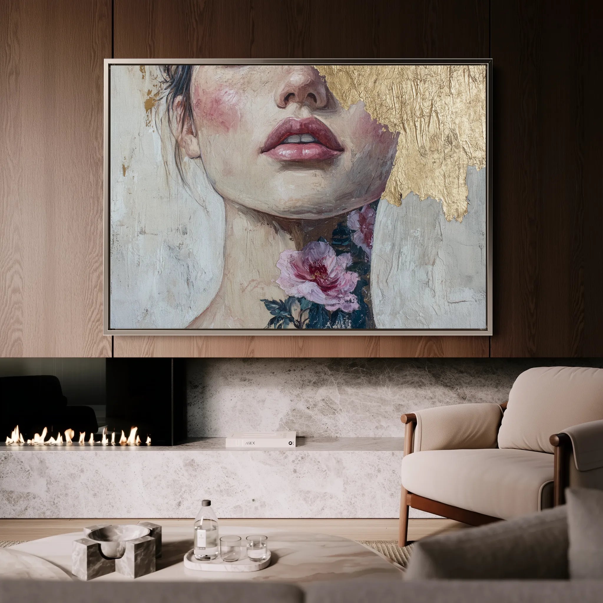 Portrait 121 Canvas Art 18" x 24" / 45 x 60 cm / Black