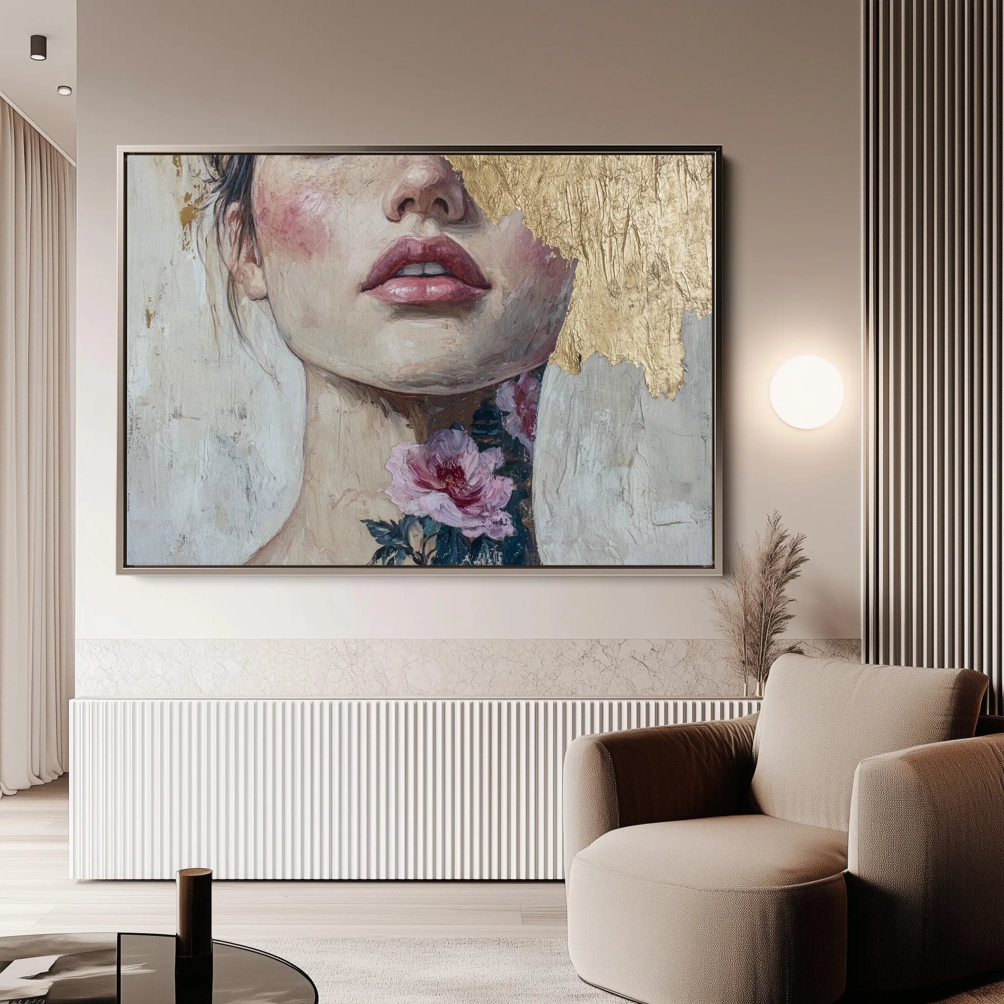 Portrait 121 Canvas Art 18" x 24" / 45 x 60 cm / Black