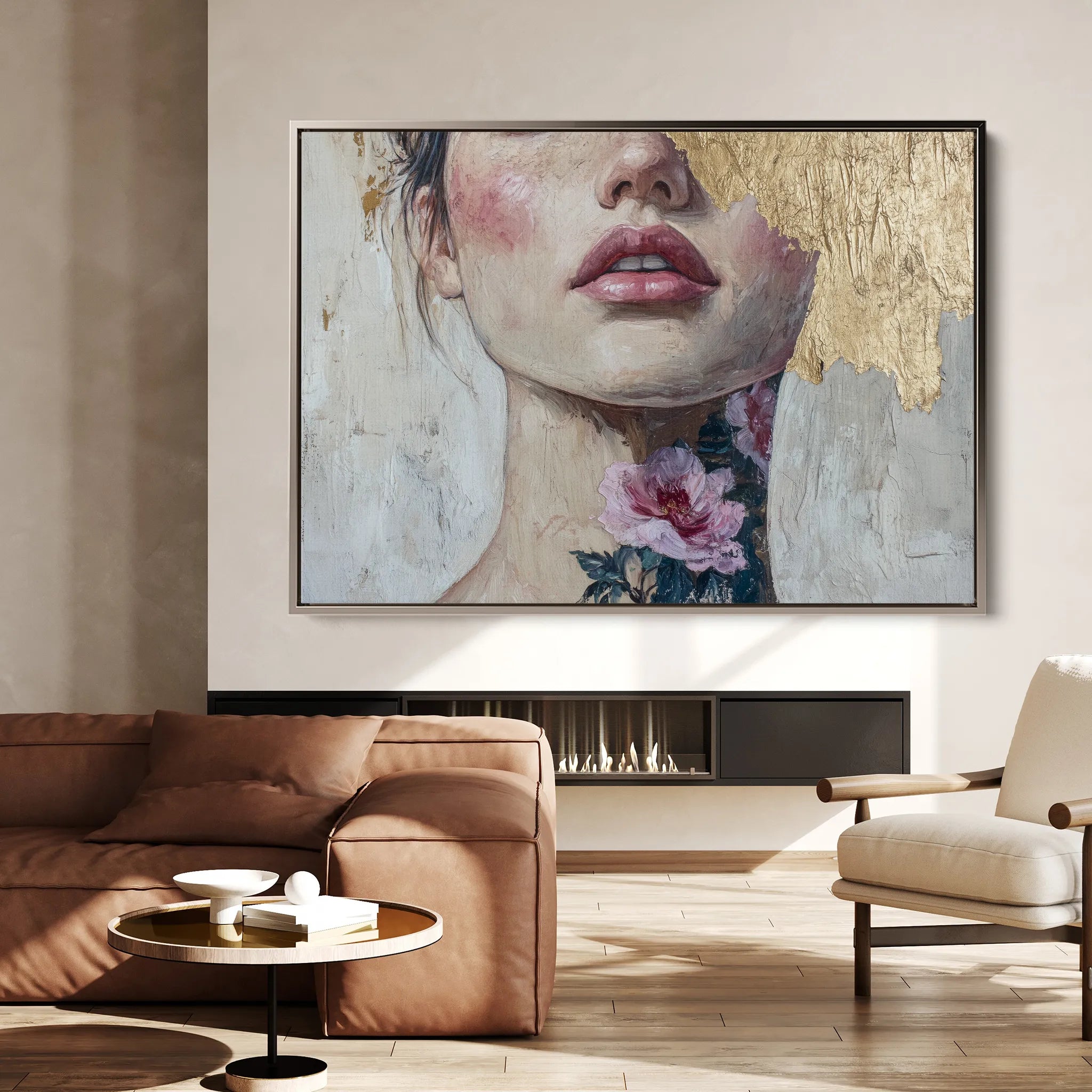 Portrait 121 Canvas Art 18" x 24" / 45 x 60 cm / Black