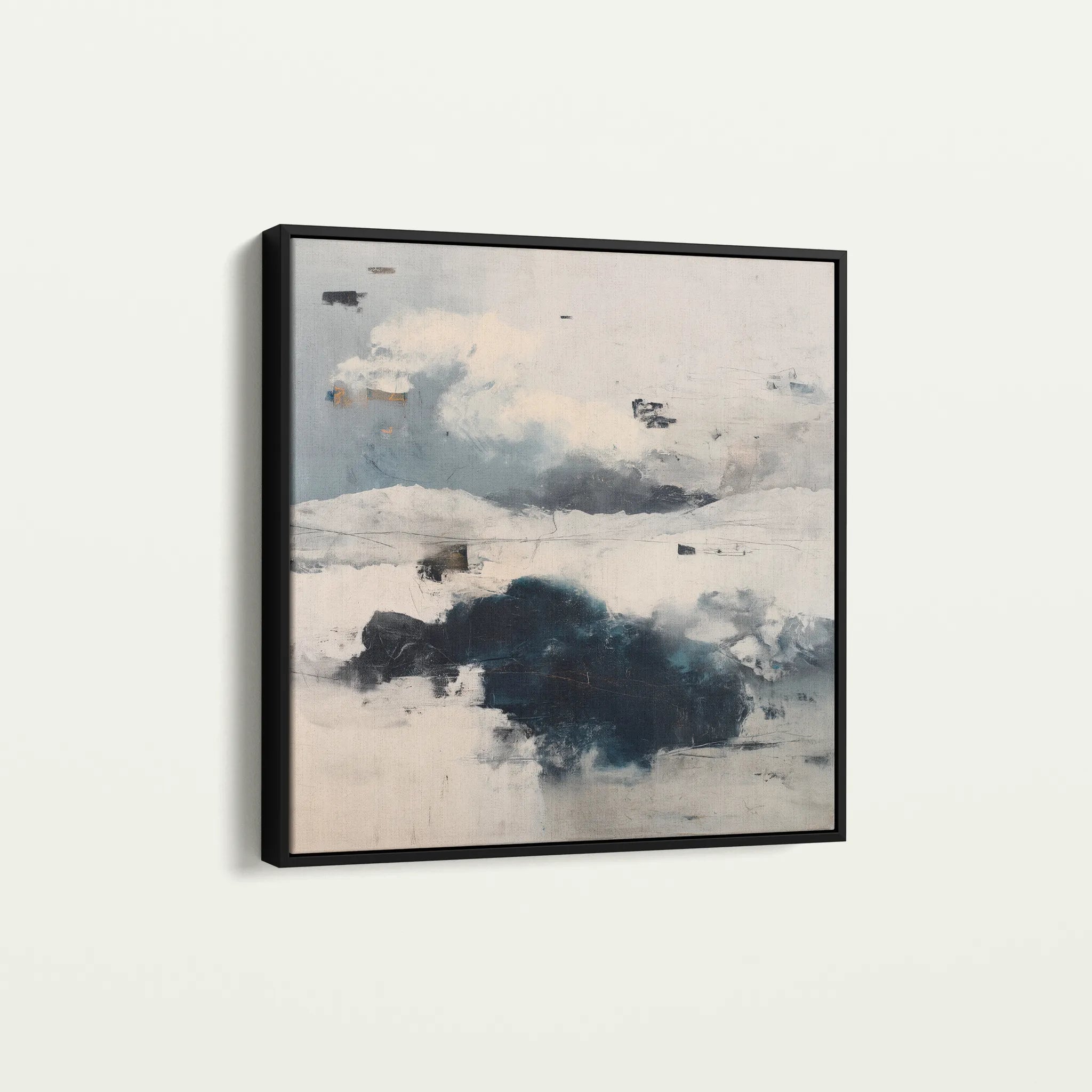 Abstract 1211 Canvas Art 16" x 16" / 40 x 40 cm / Black