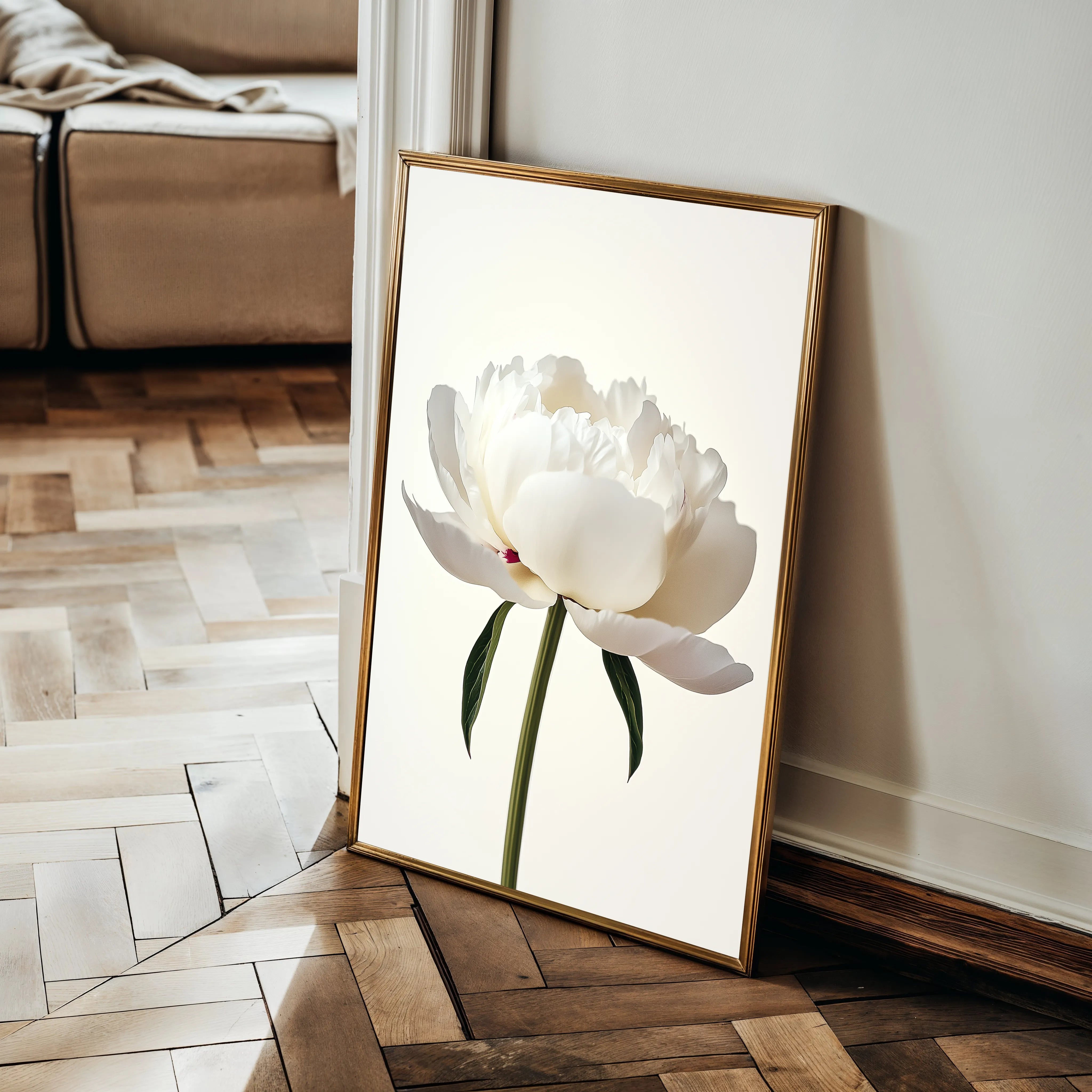 Floral 1216 Canvas Art 18" x 24" / 45 x 60 cm / Black
