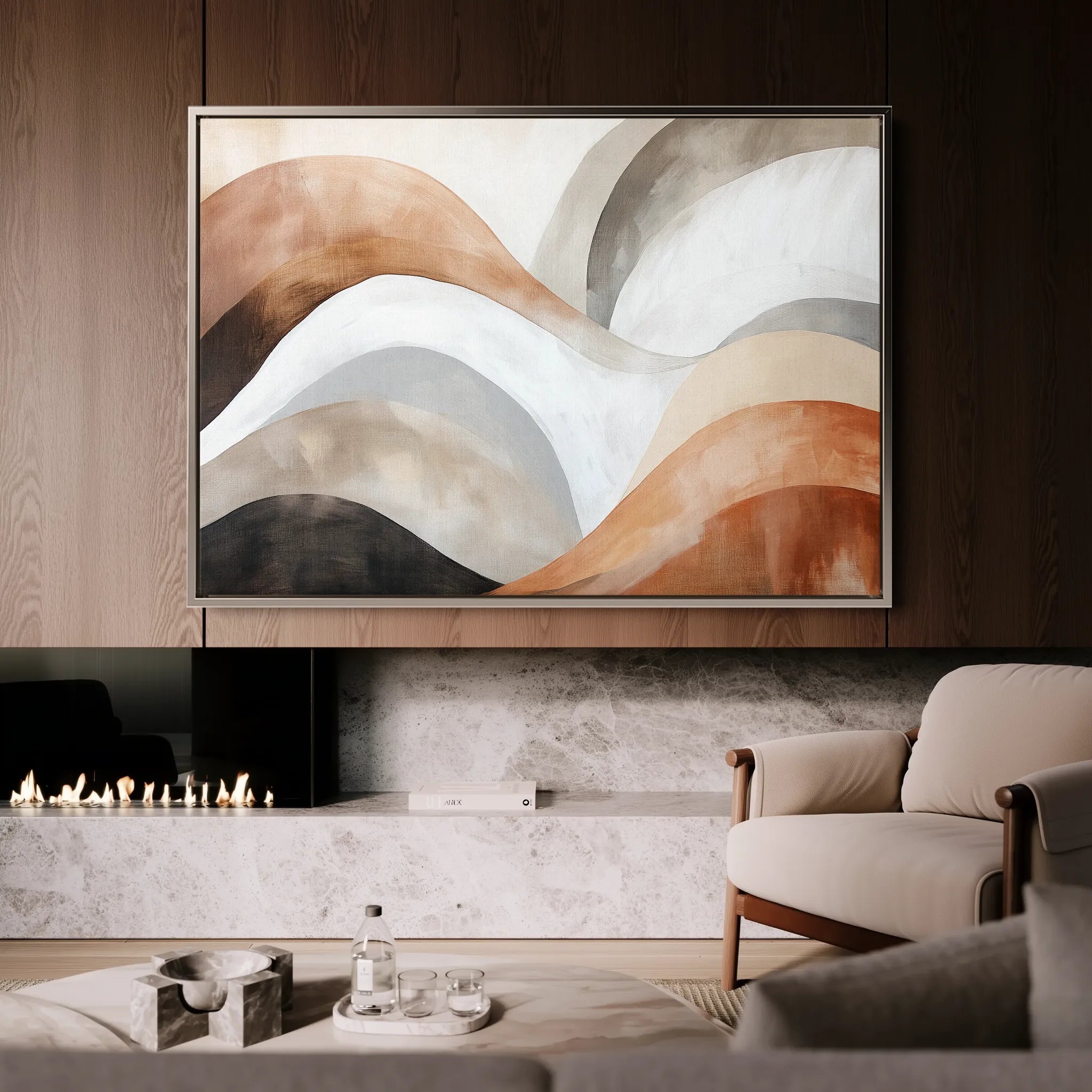 Boho 122 Canvas Art 18" x 24" / 45 x 60 cm / Black