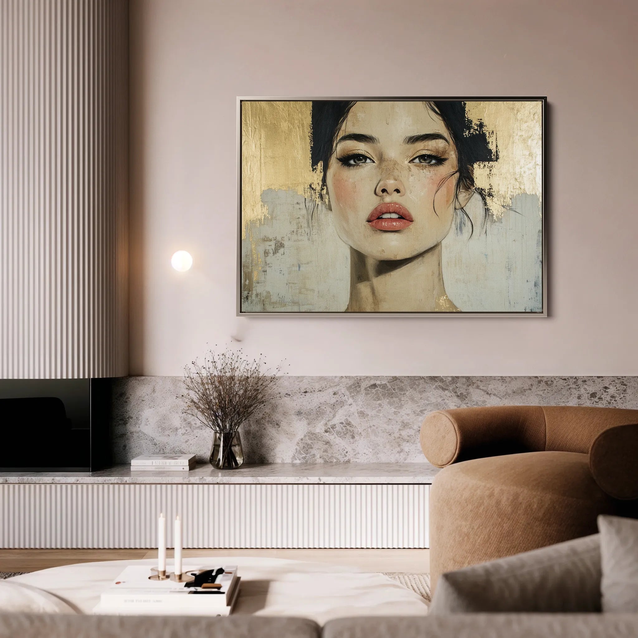 Portrait 122 Canvas Art 18" x 24" / 45 x 60 cm / Black