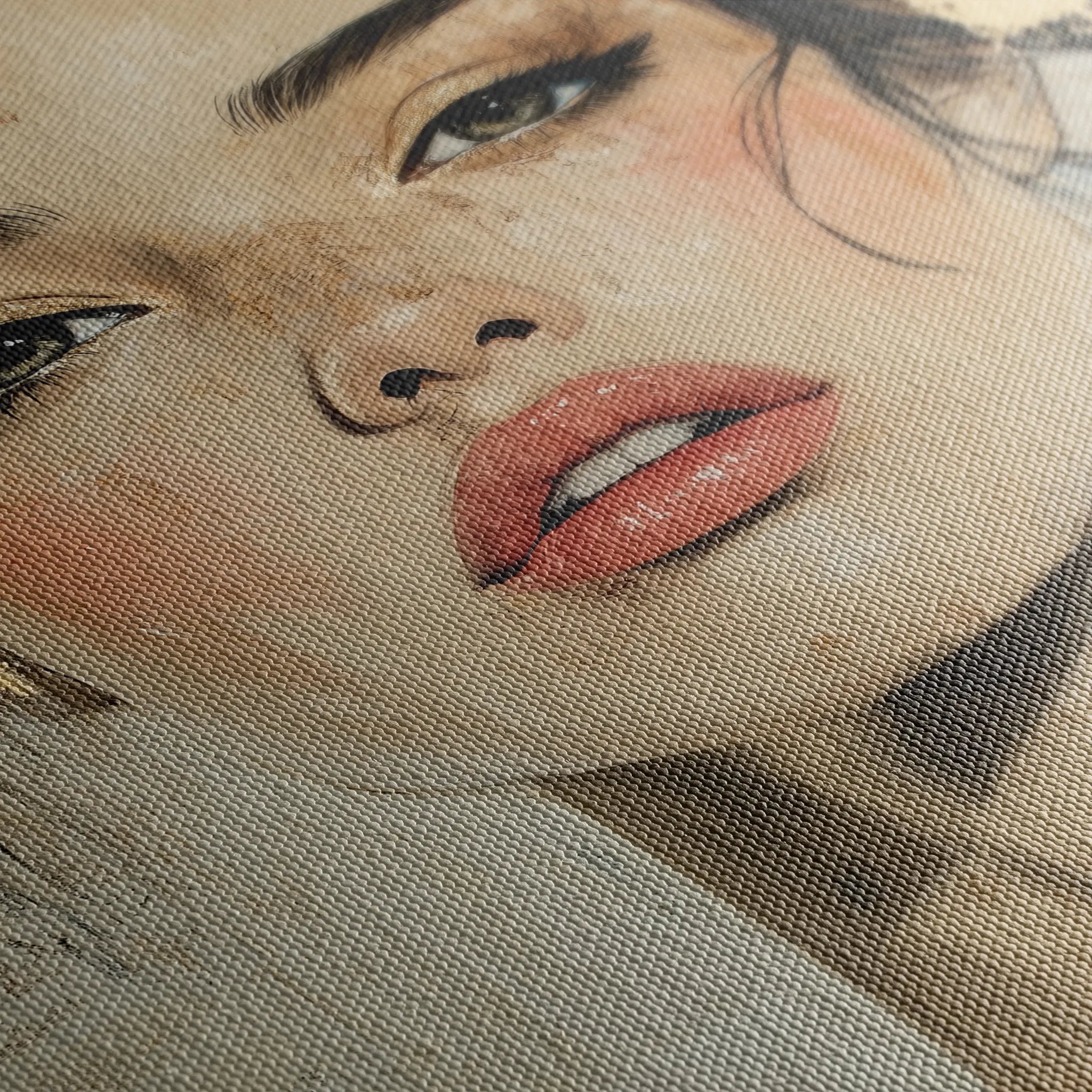 Portrait 122 Canvas Art 18" x 24" / 45 x 60 cm / Black