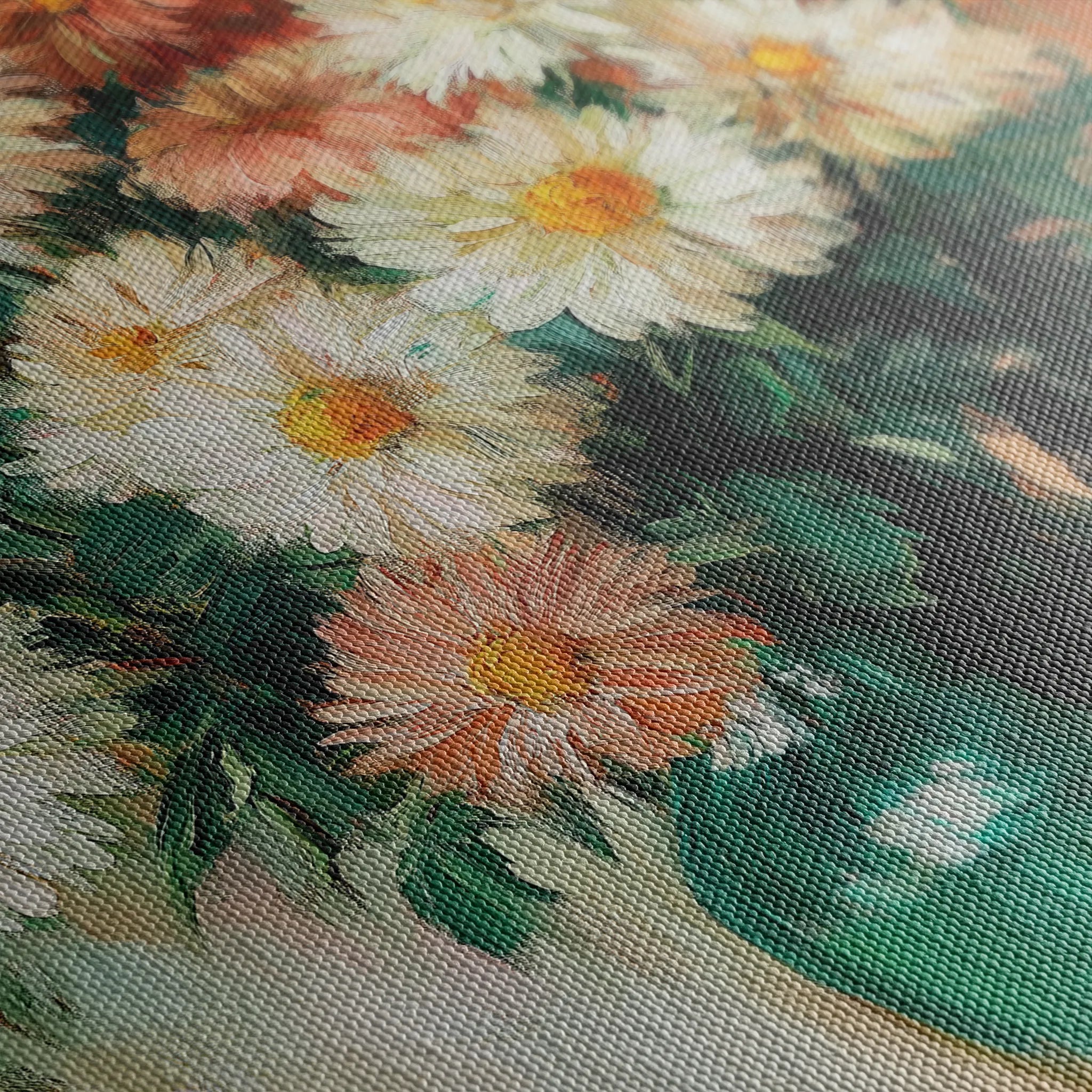 Floral 1225 Canvas Art 18" x 24" / 45 x 60 cm / Black