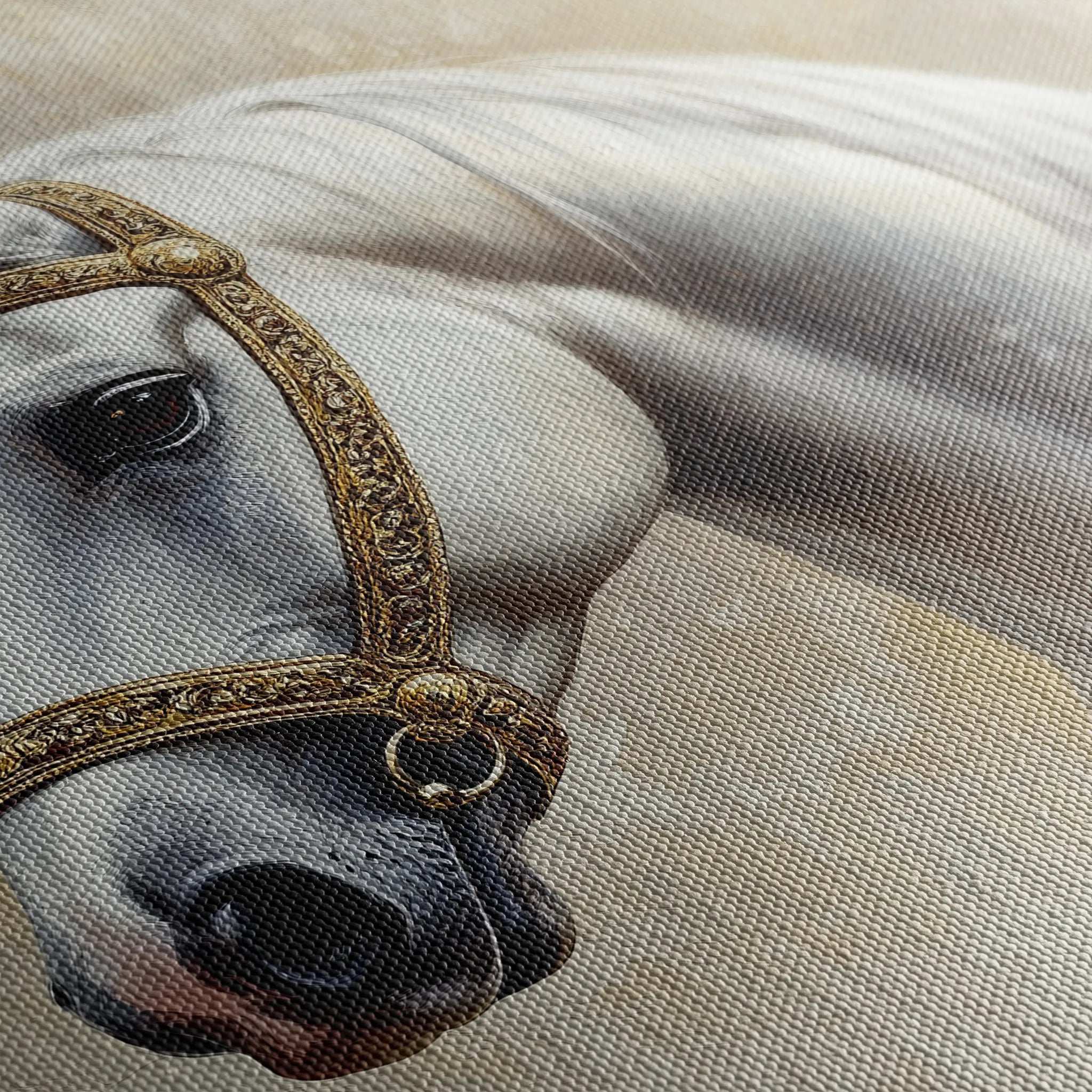 Horses 123 Canvas Art 18" x 24" / 45 x 60 cm / Black