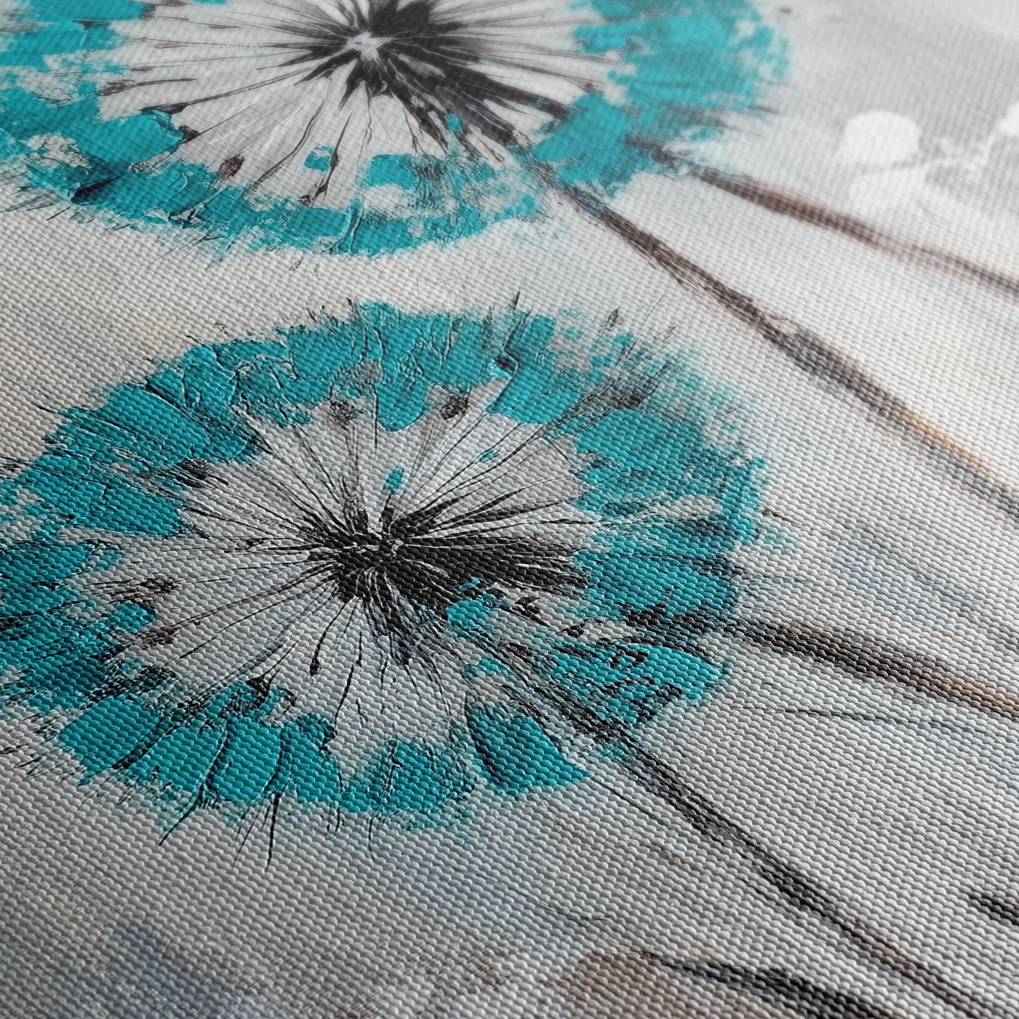 Floral 1234 Canvas Art 18" x 24" / 45 x 60 cm / Black