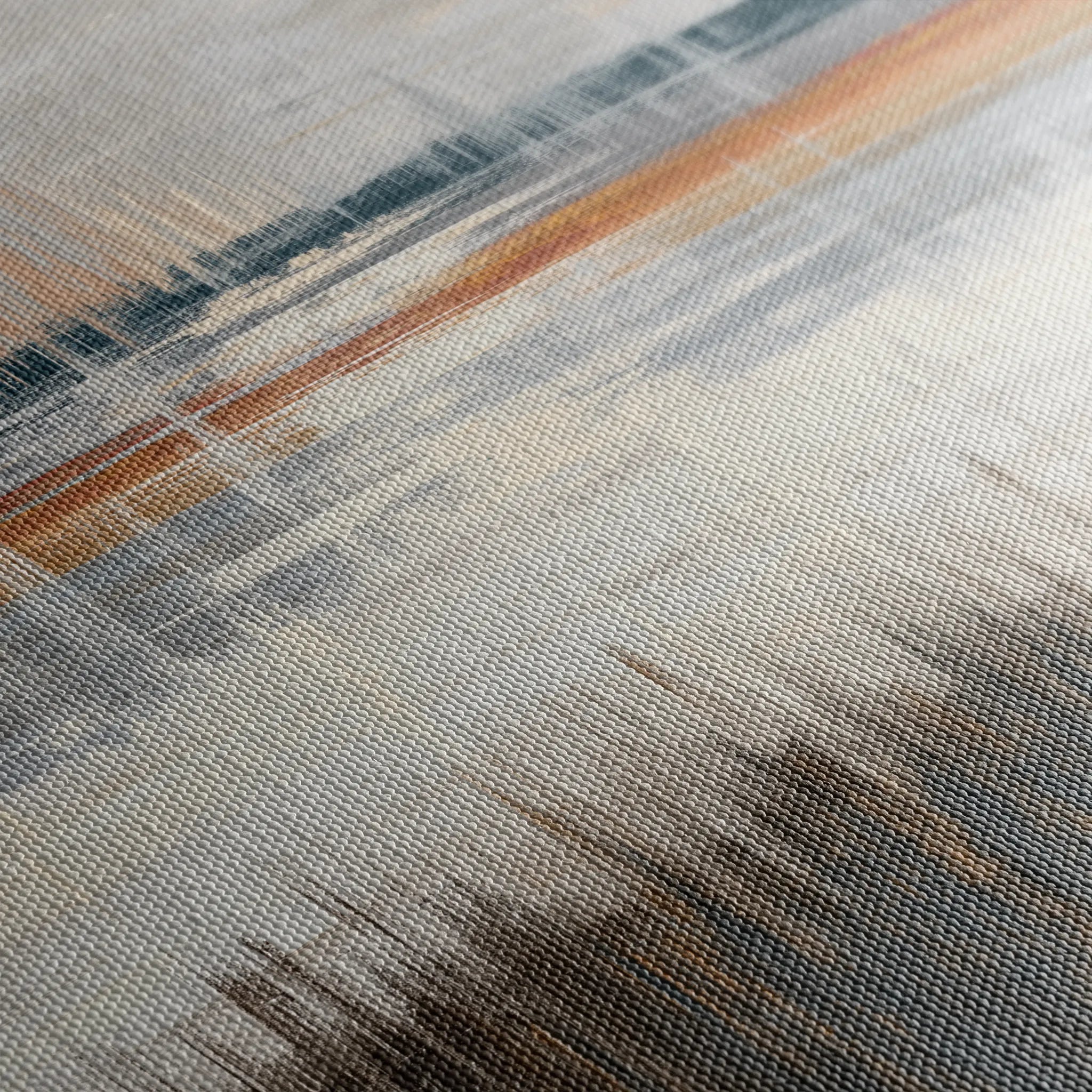 Abstract 1235 Canvas Art 16" x 16" / 40 x 40 cm / Black