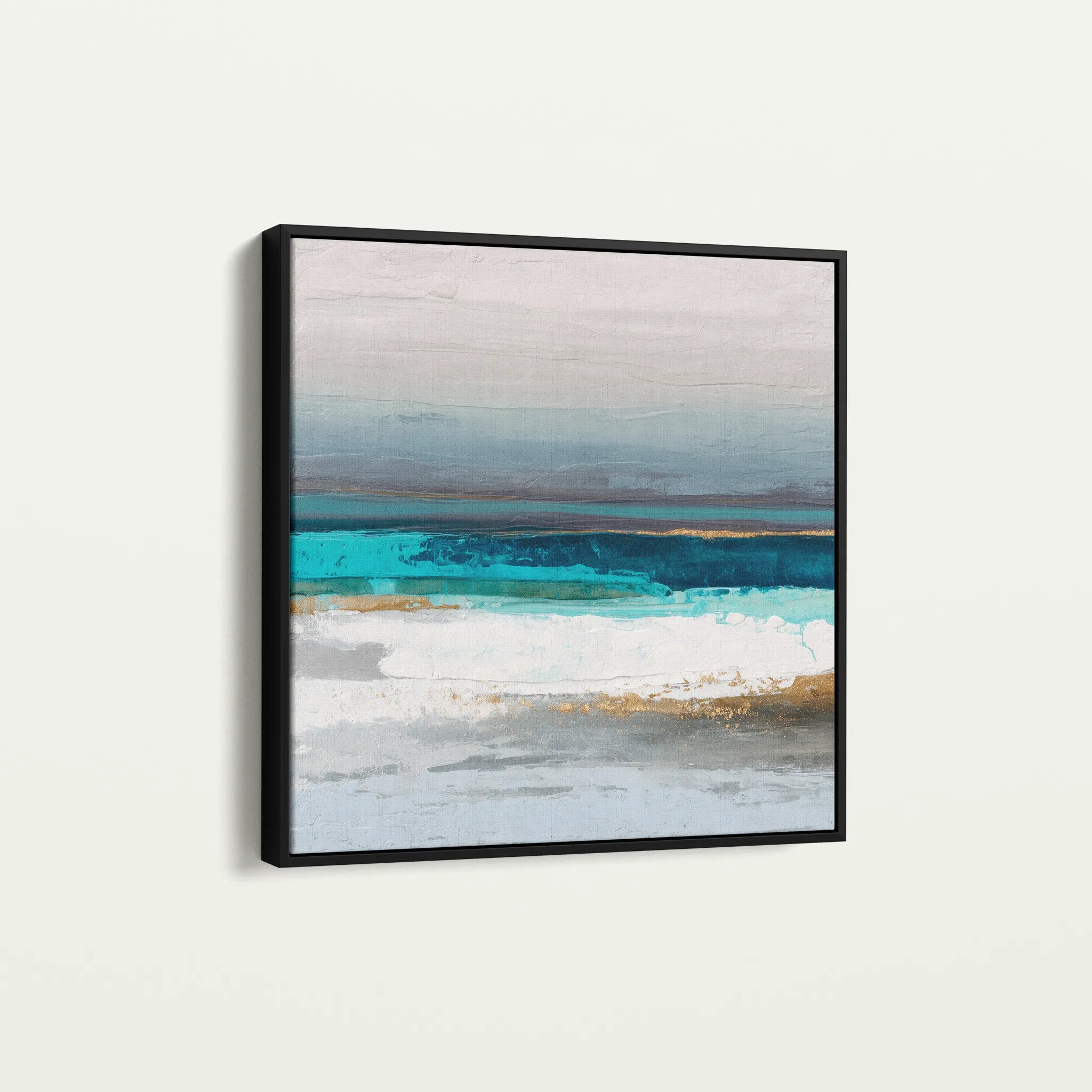 Abstract 1237 Canvas Art 16" x 16" / 40 x 40 cm / Black